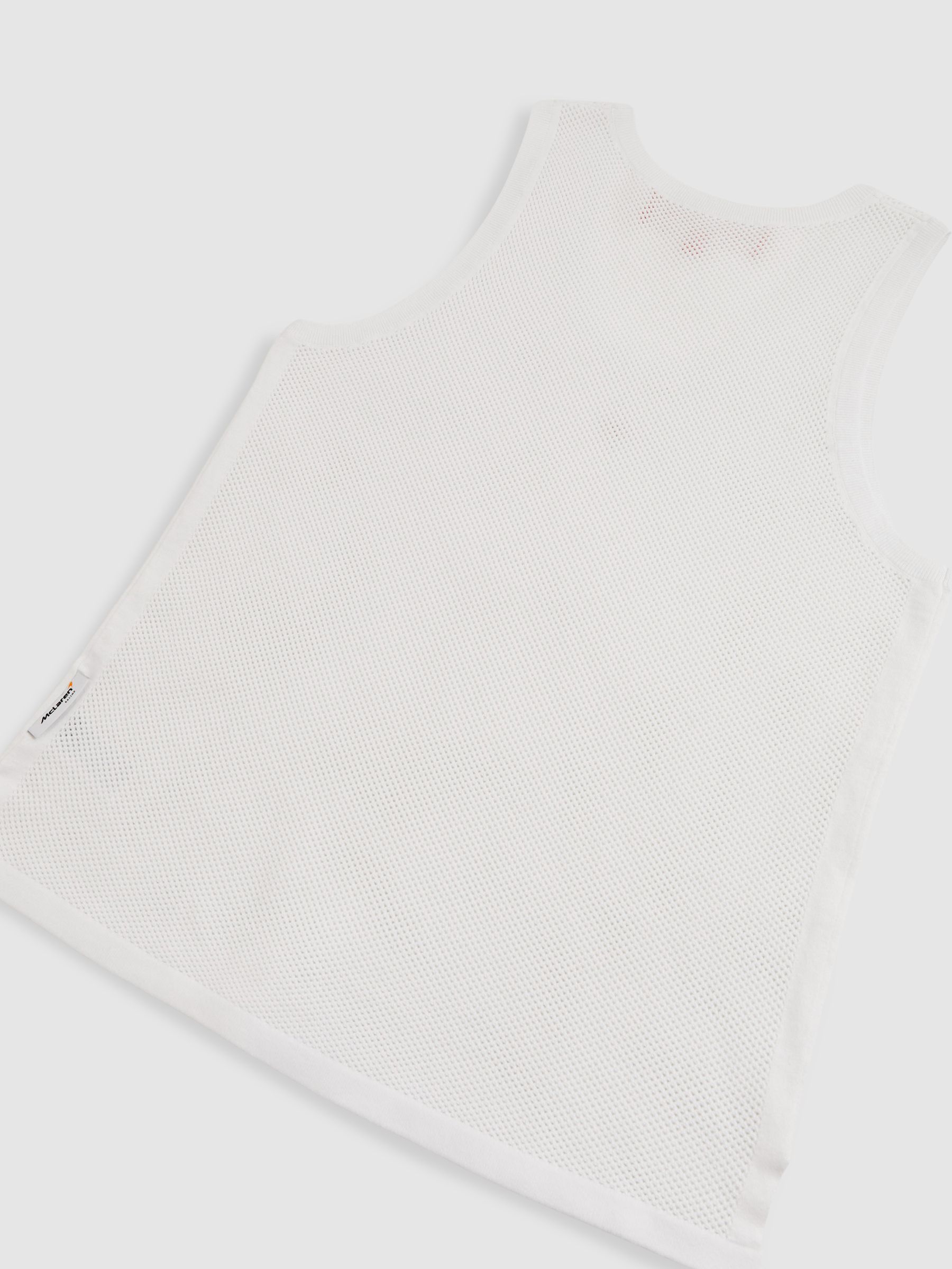 McLaren F1 Team Speedmark Knit Vest in White - Image 8 of 8