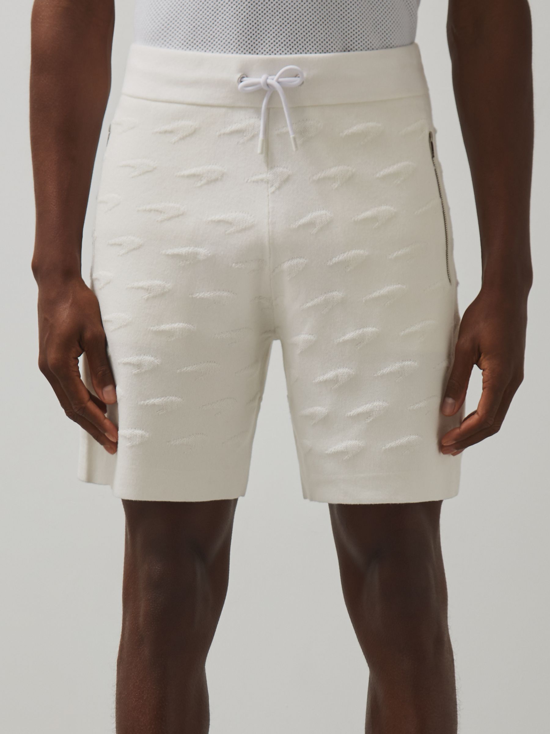 McLaren F1 Team Speedmark Knit Shorts in White - Image 3 of 7