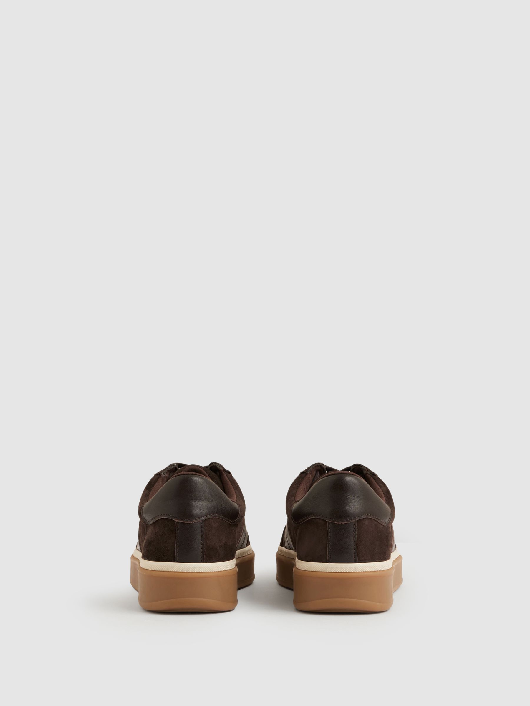 Suede Low-Top Trainers in Chocolate - image 2