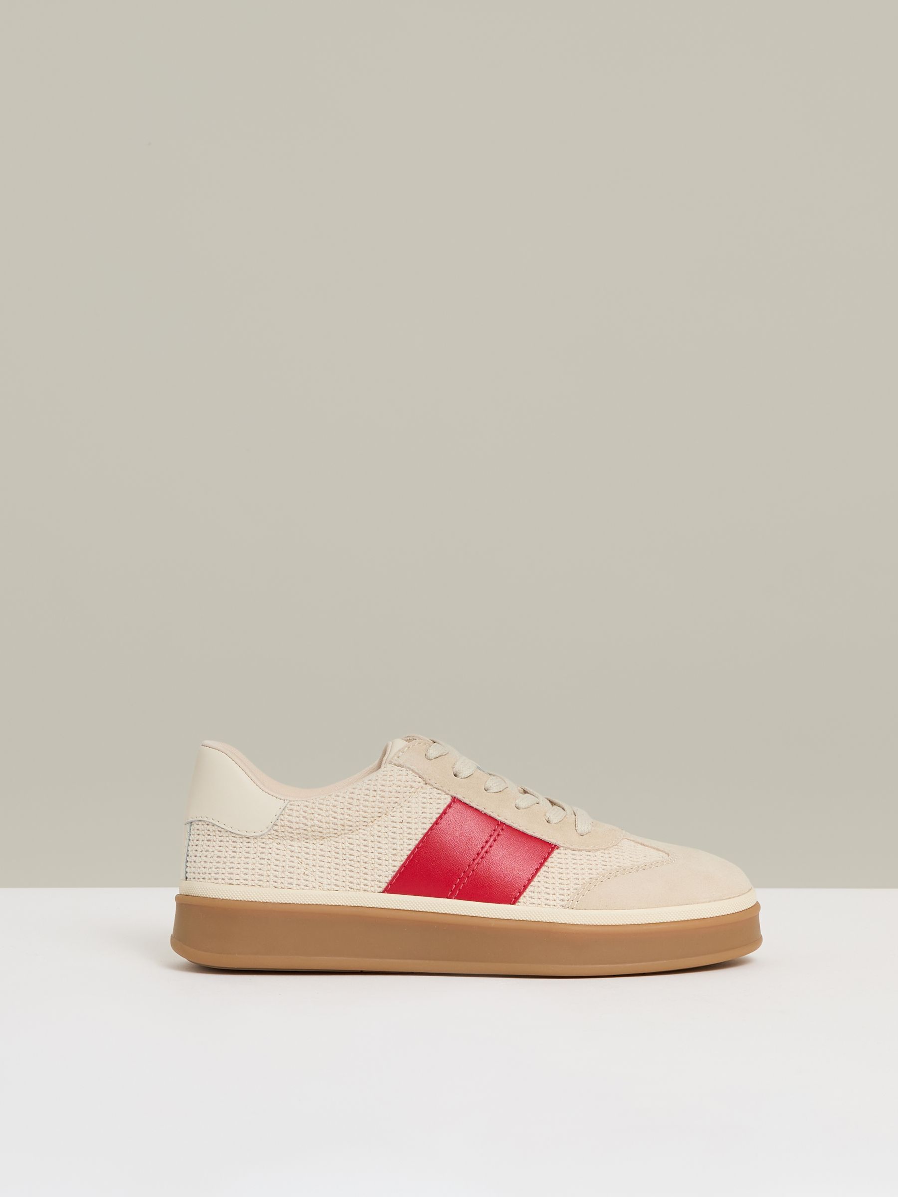 Woven Low-Top Trainers in Neutral - Image 1 of 5