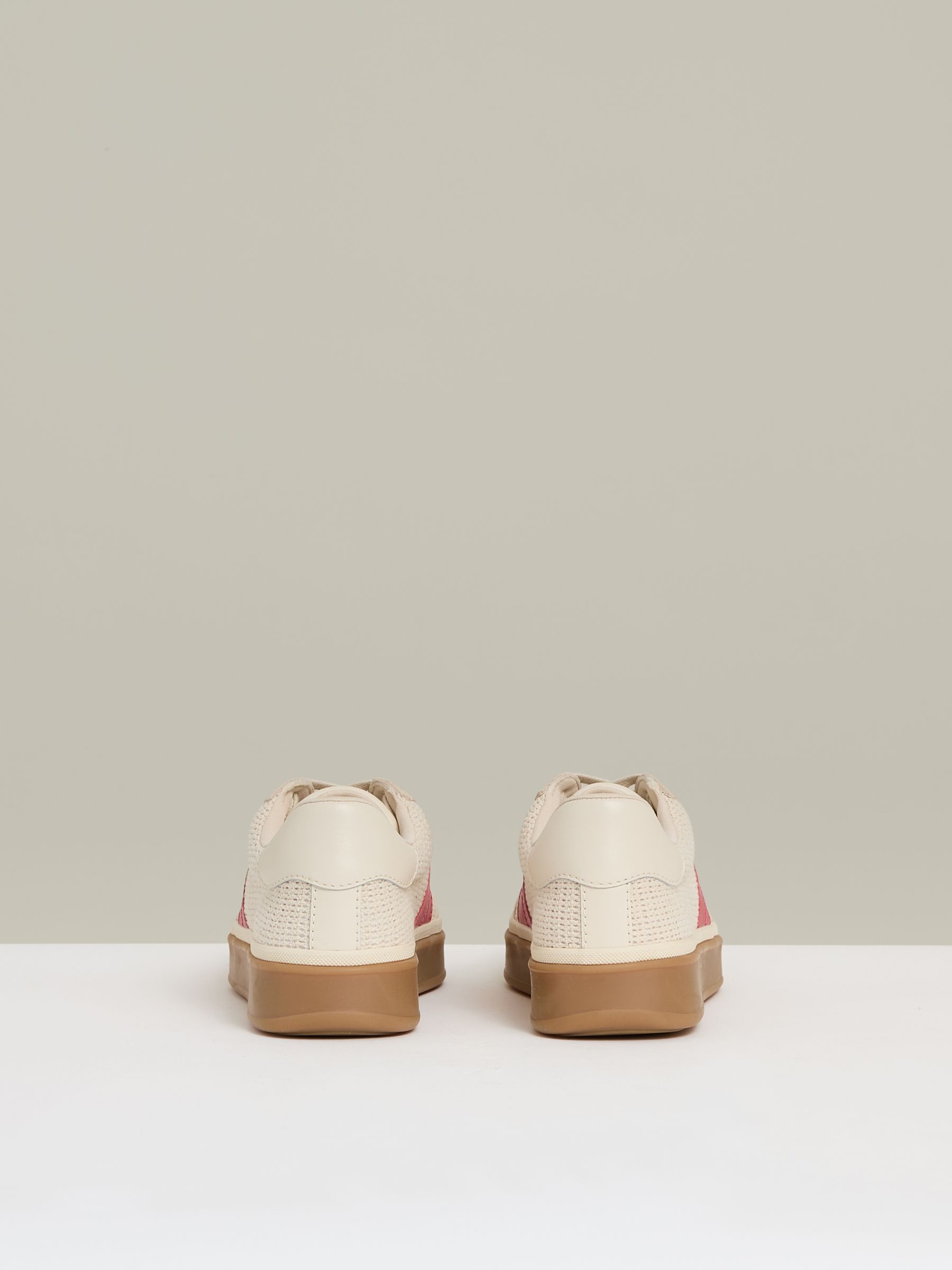 Woven Low-Top Trainers in Neutral - image 4