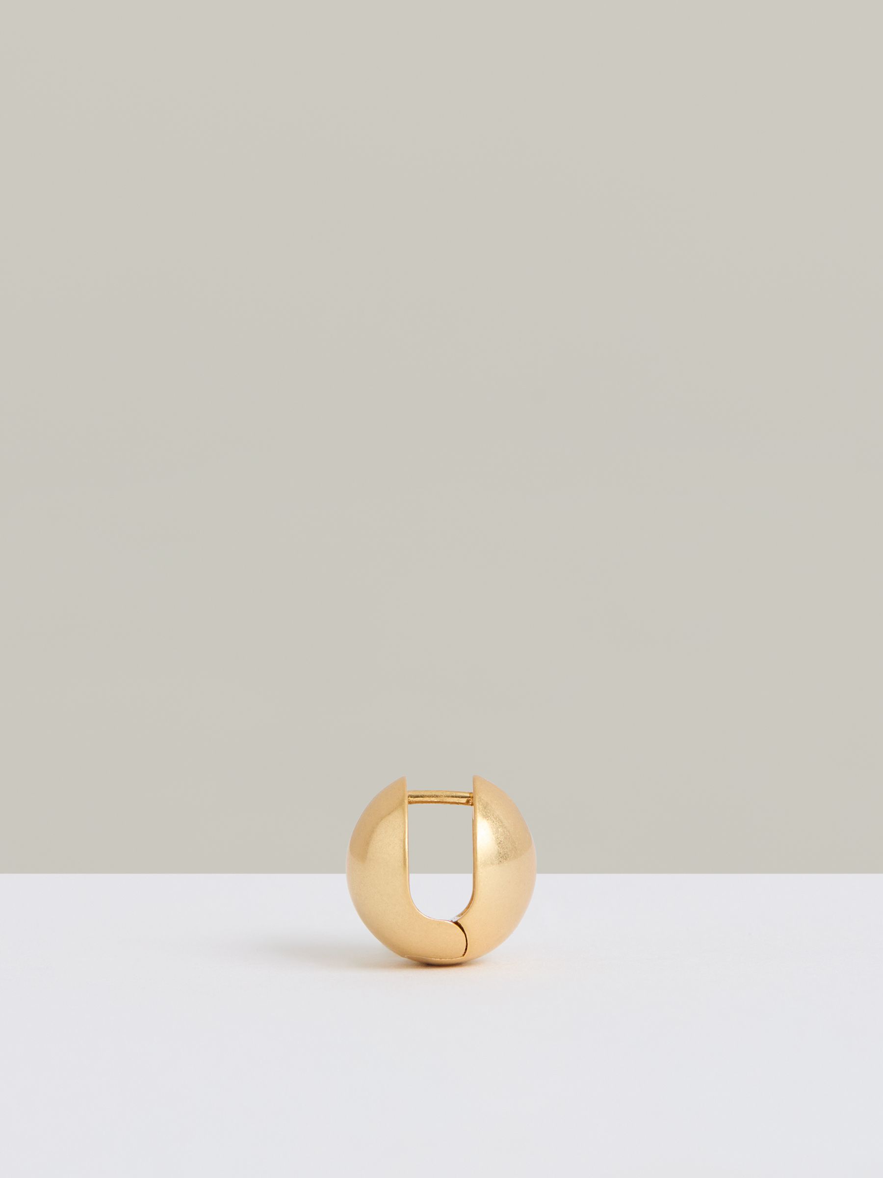 Polished Ball Huggie Earrings in Gold - Image 4 of 4