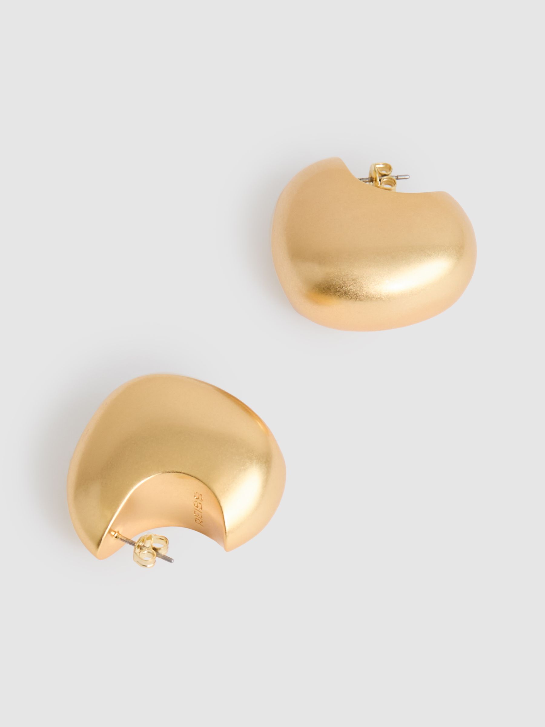 Curve Scoop Earrings in Gold Tone - Image 3 of 4