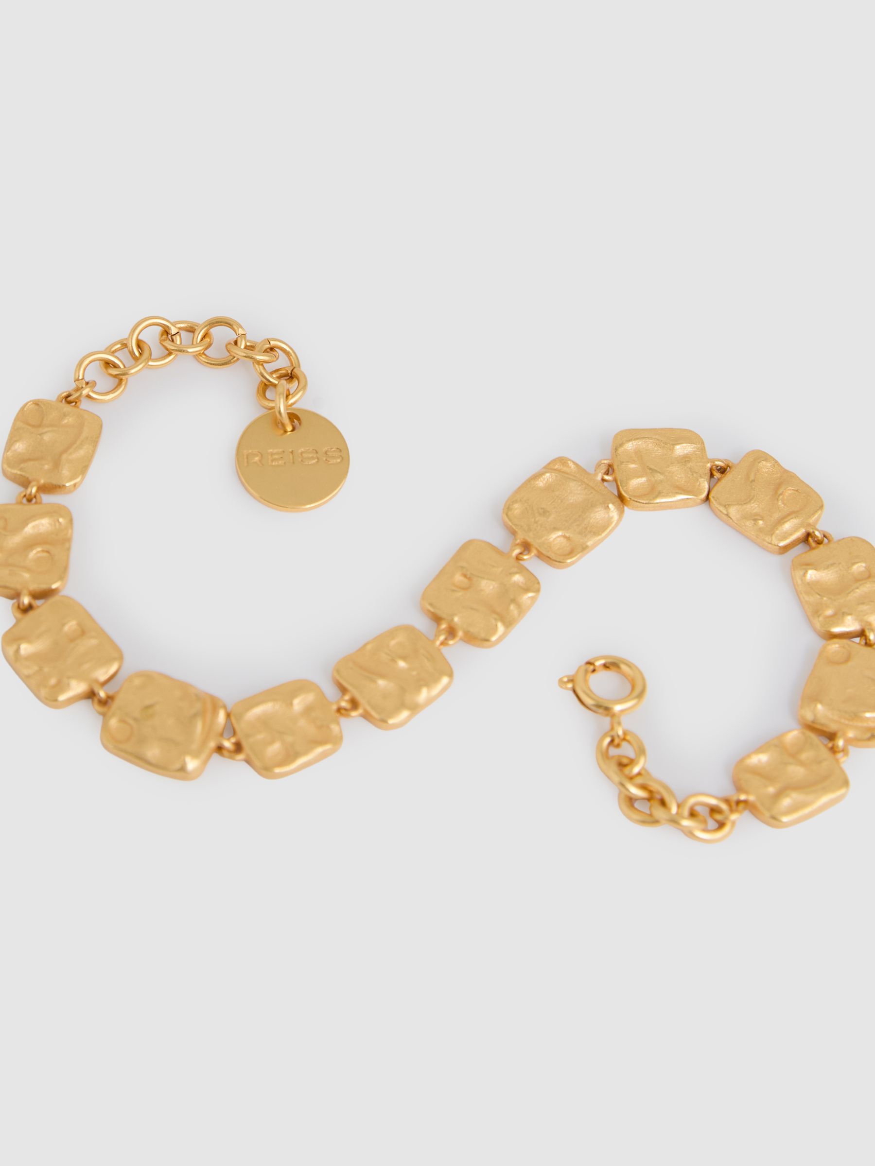 Molten Square Bracelet in Gold Tone - Image 3 of 4