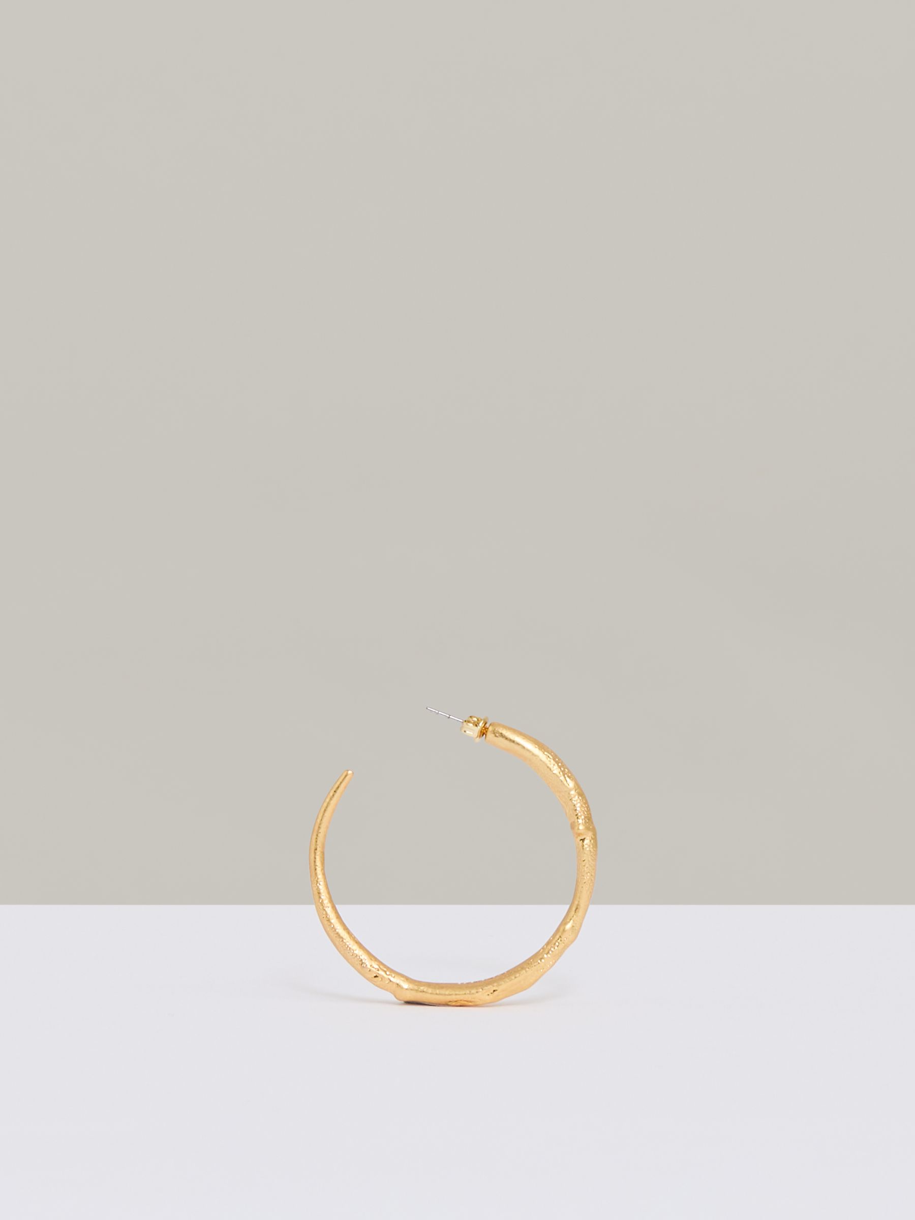 Molten Hoop Earrings in Gold Tone - image 2