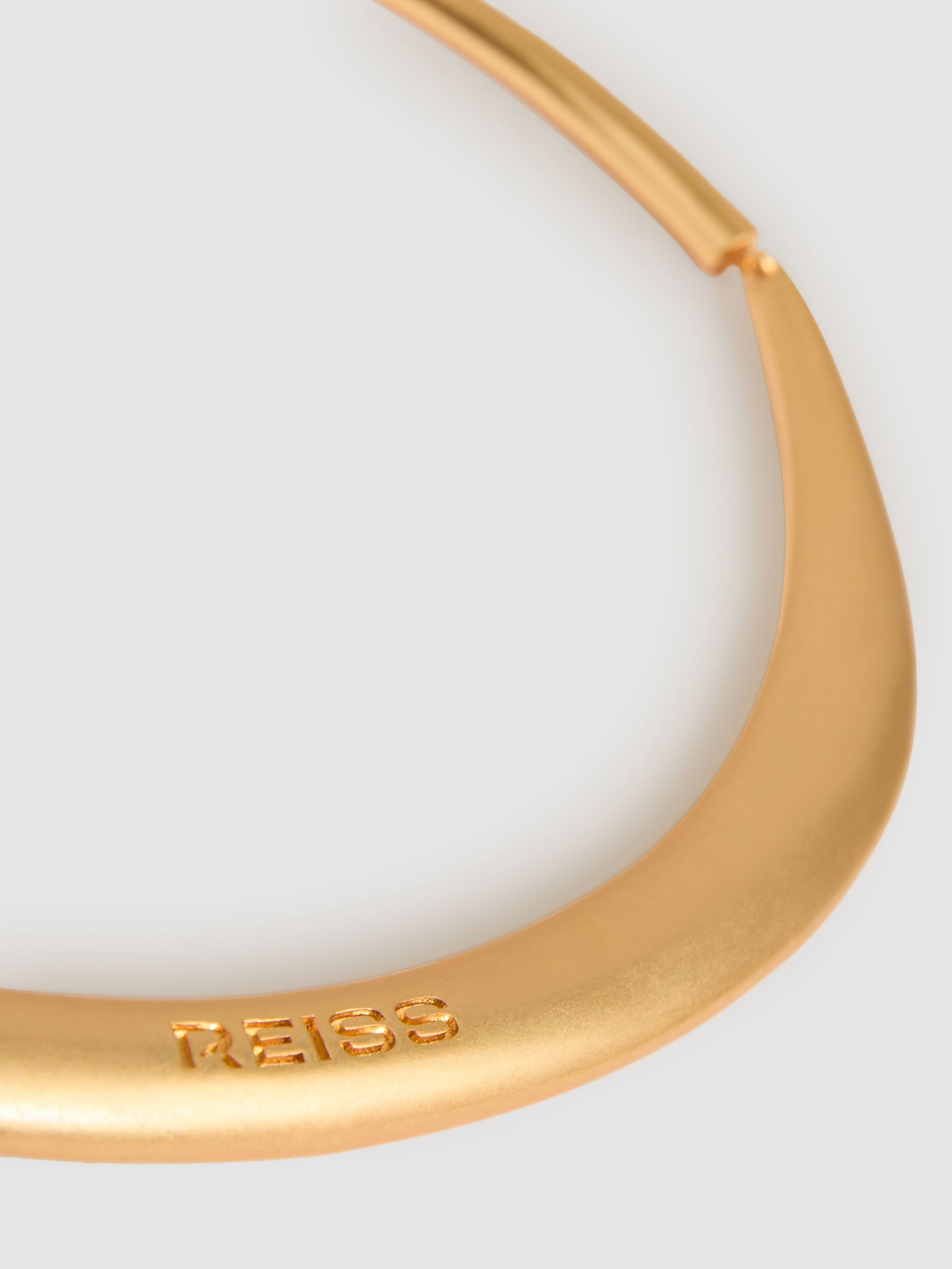 Polished Curve Choker in Gold Tone - image 3