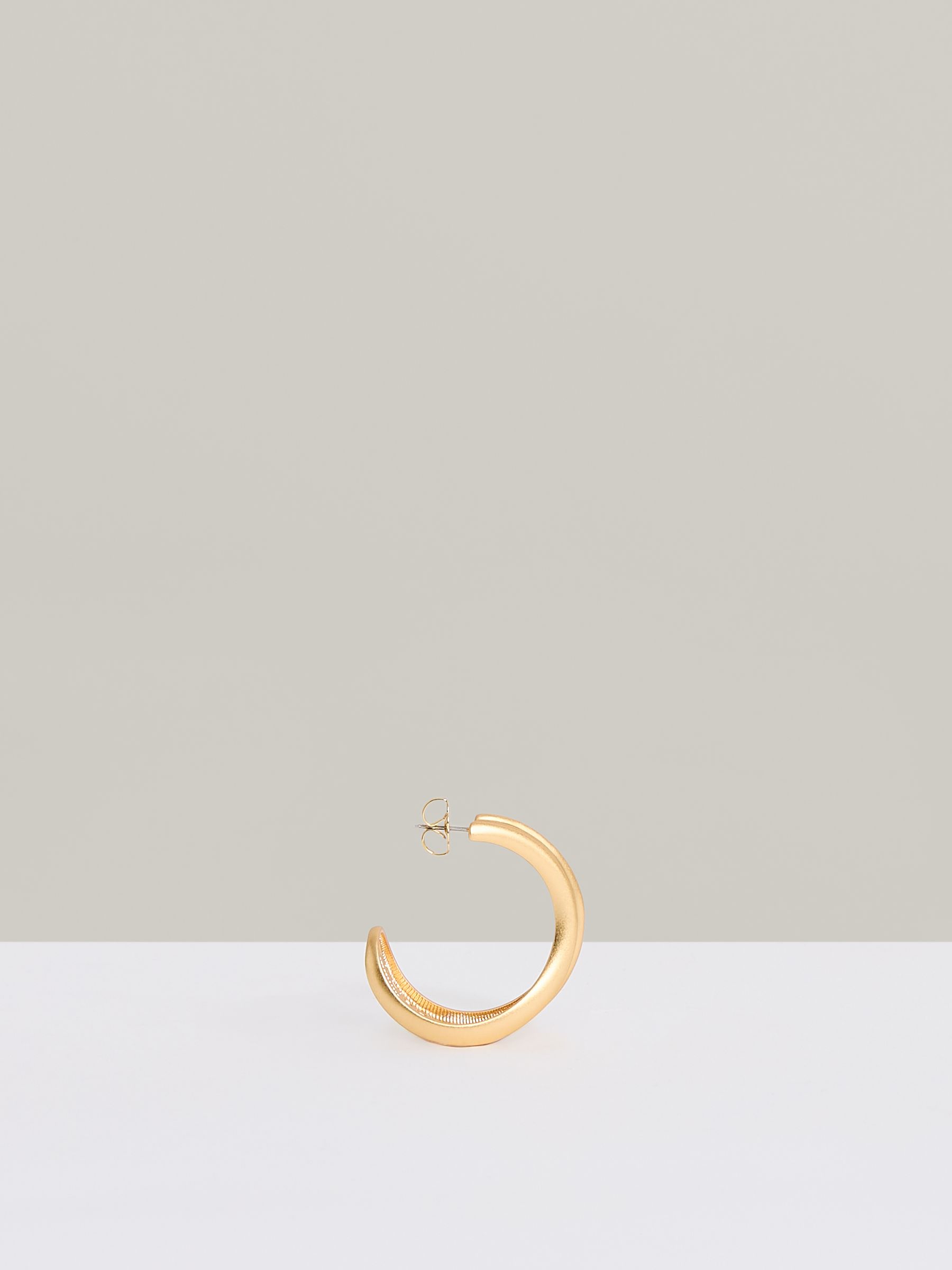 Fluid Hoop Earrings in Gold Tone - Image 4 of 4