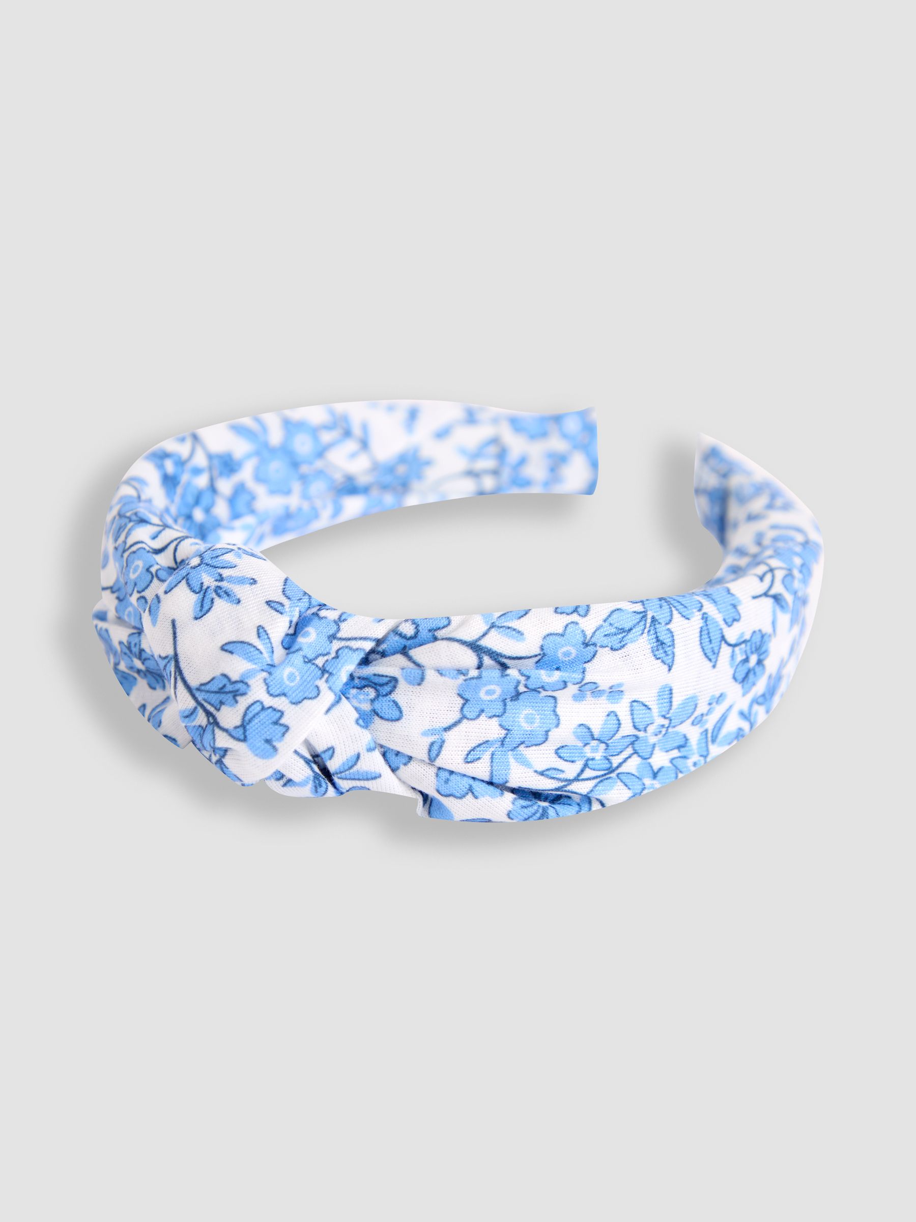 Blue Floral Print Knot Headband - Image 2 of 4