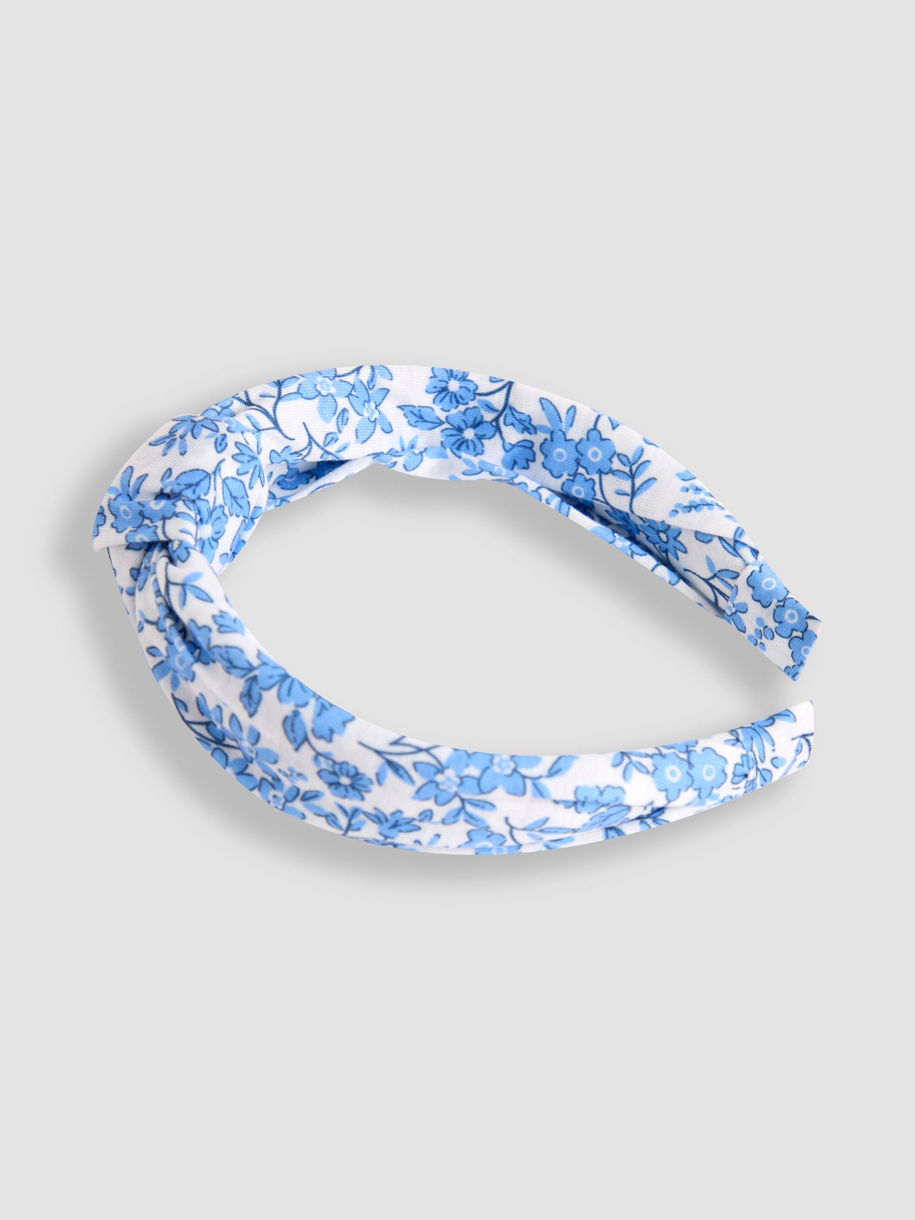 Blue Floral Print Knot Headband - Image 3 of 4