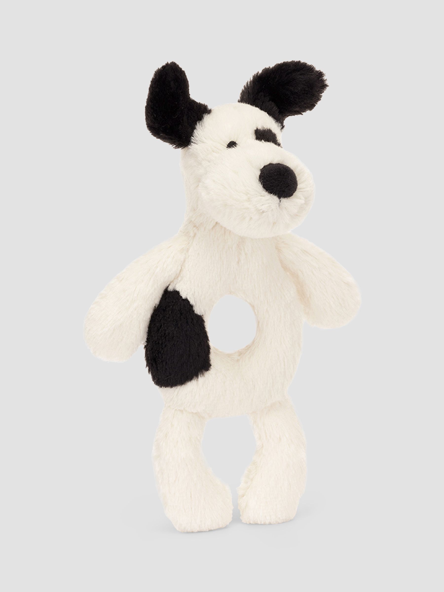 Bashful Black & Cream Puppy Ring Rattle - Image 2 of 4