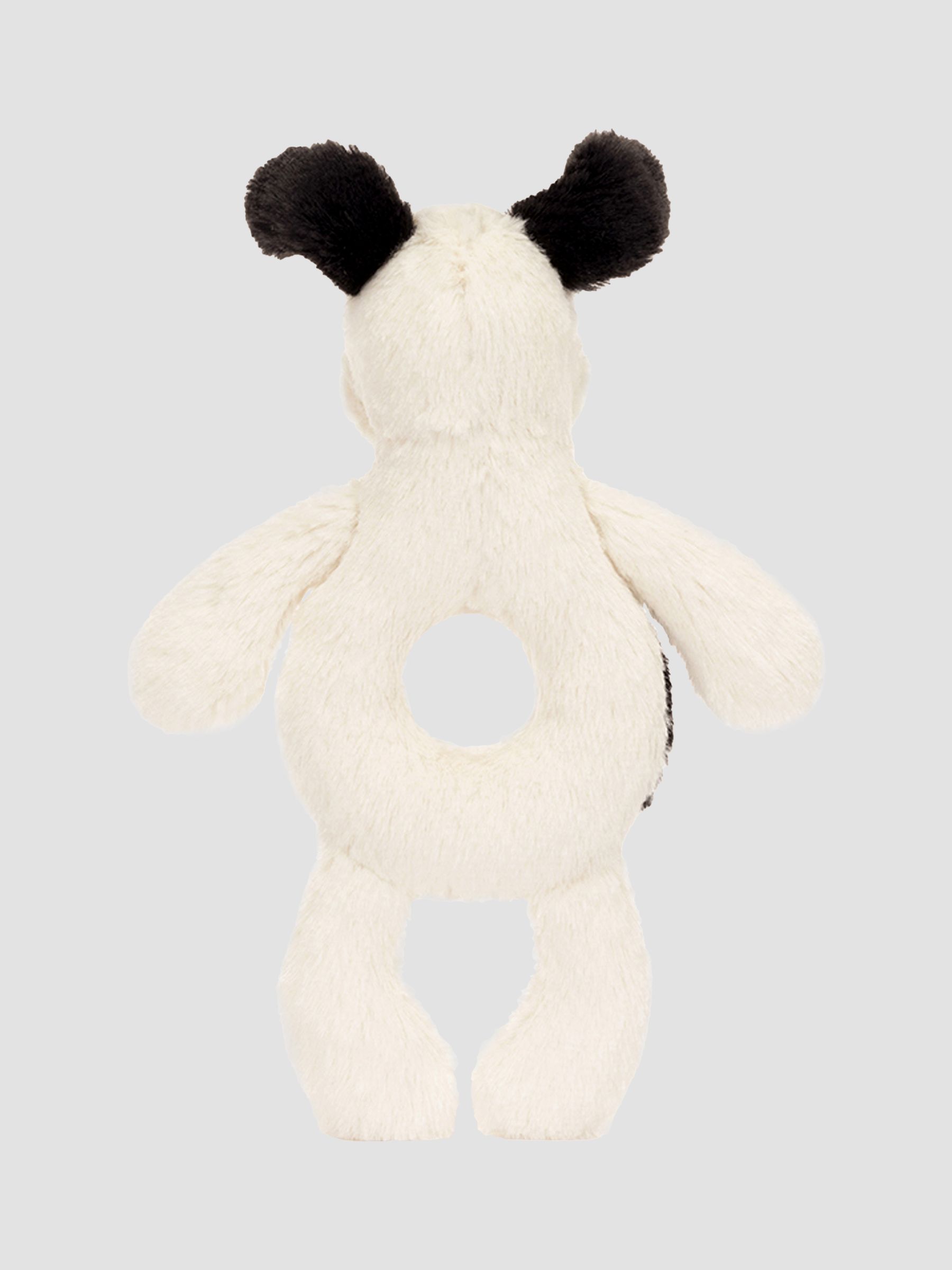 Bashful Black & Cream Puppy Ring Rattle - Image 4 of 4