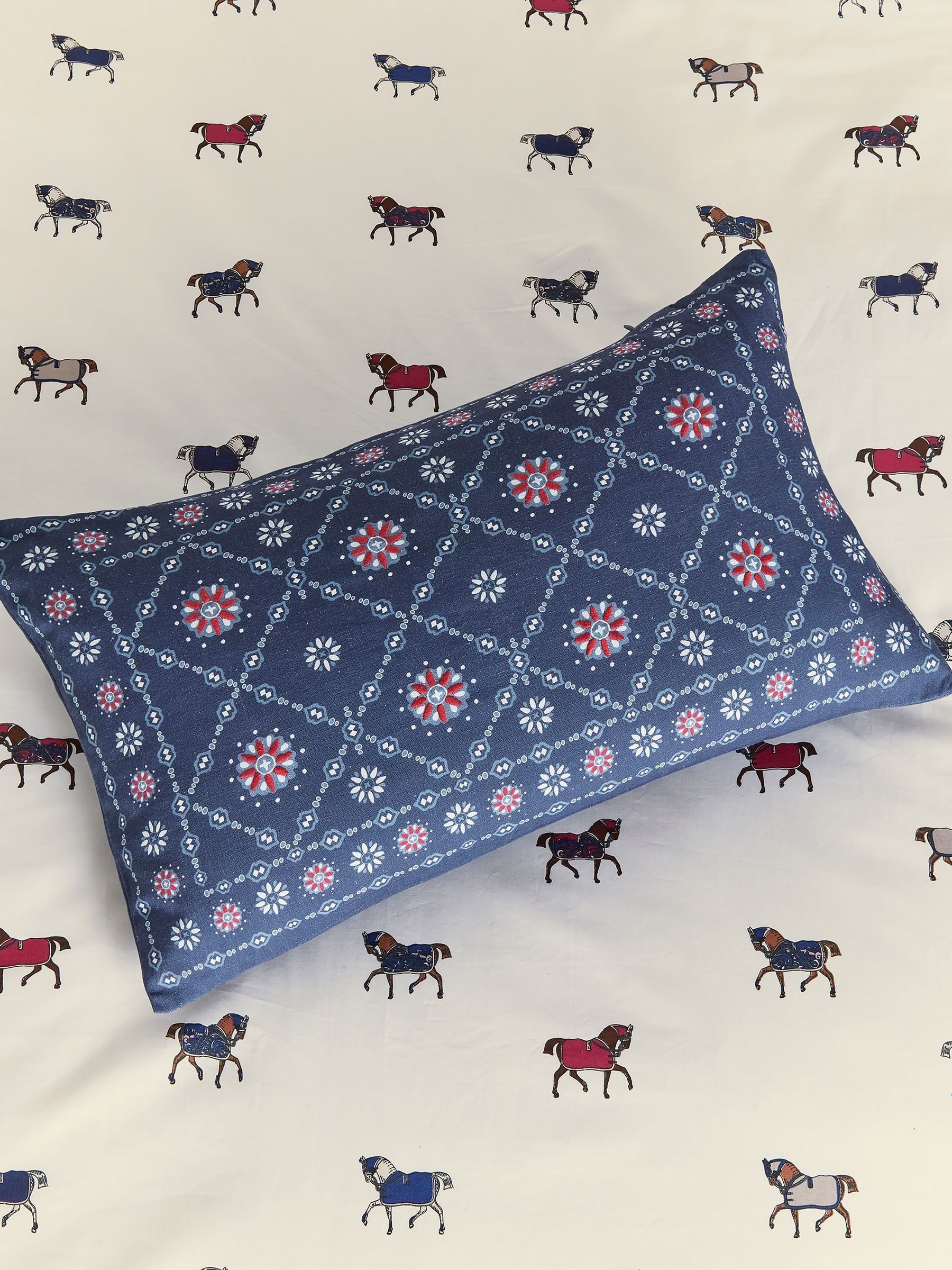 Blue Grove 100% Cotton Cushion - Image 1 of 4