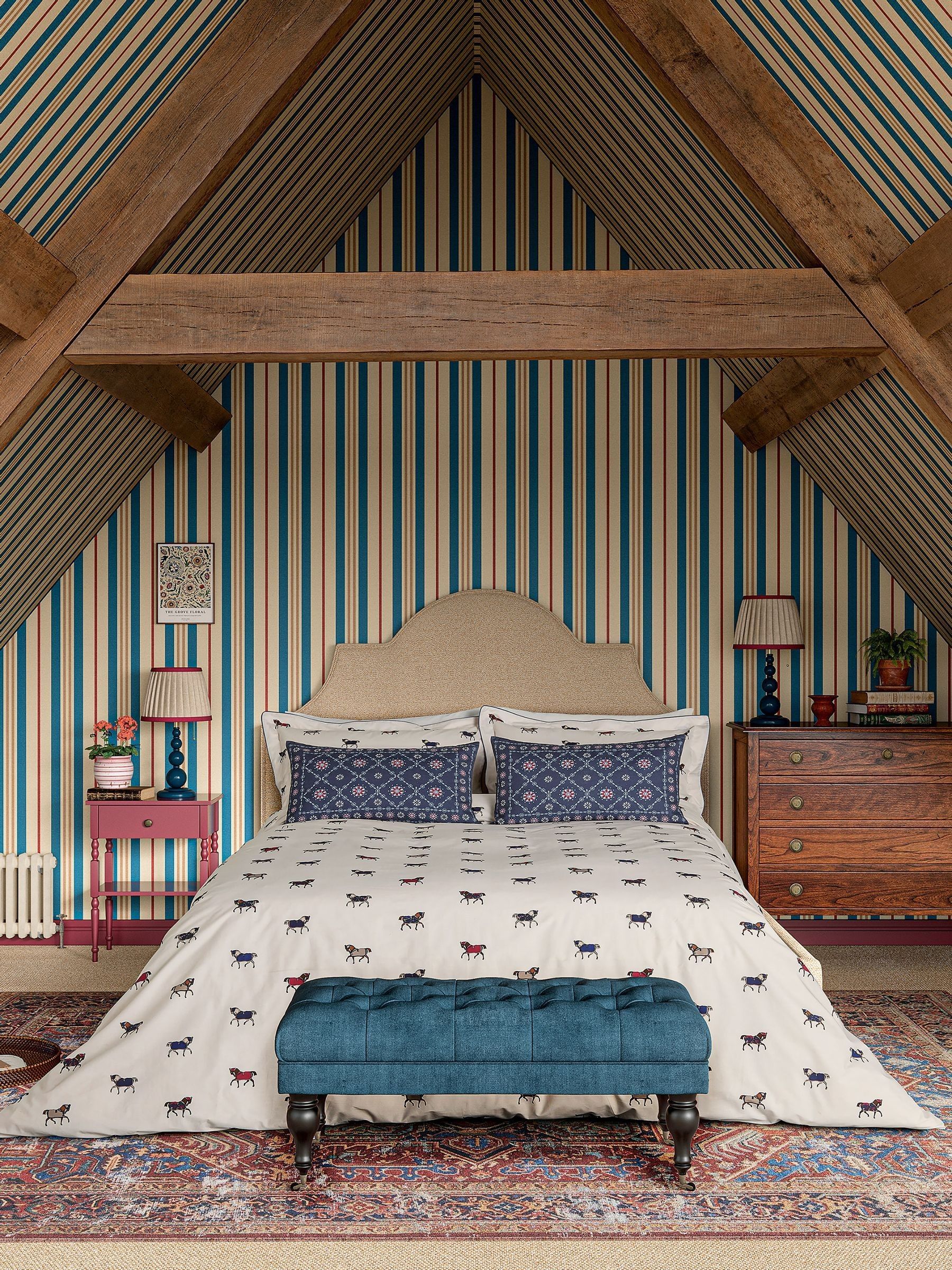 Blue Grove 100% Cotton Cushion - Image 4 of 4