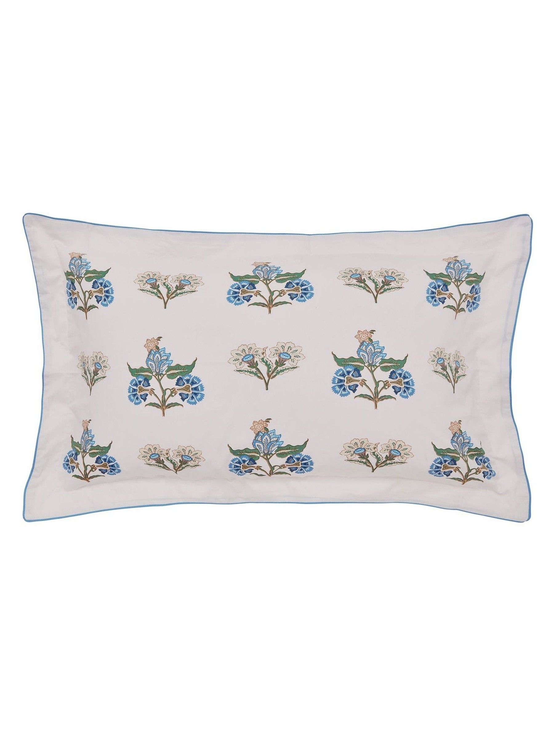 Blue Chintz Floral Duvet Cover and 100% Cotton Pillowcase Set - Image 3 of 6