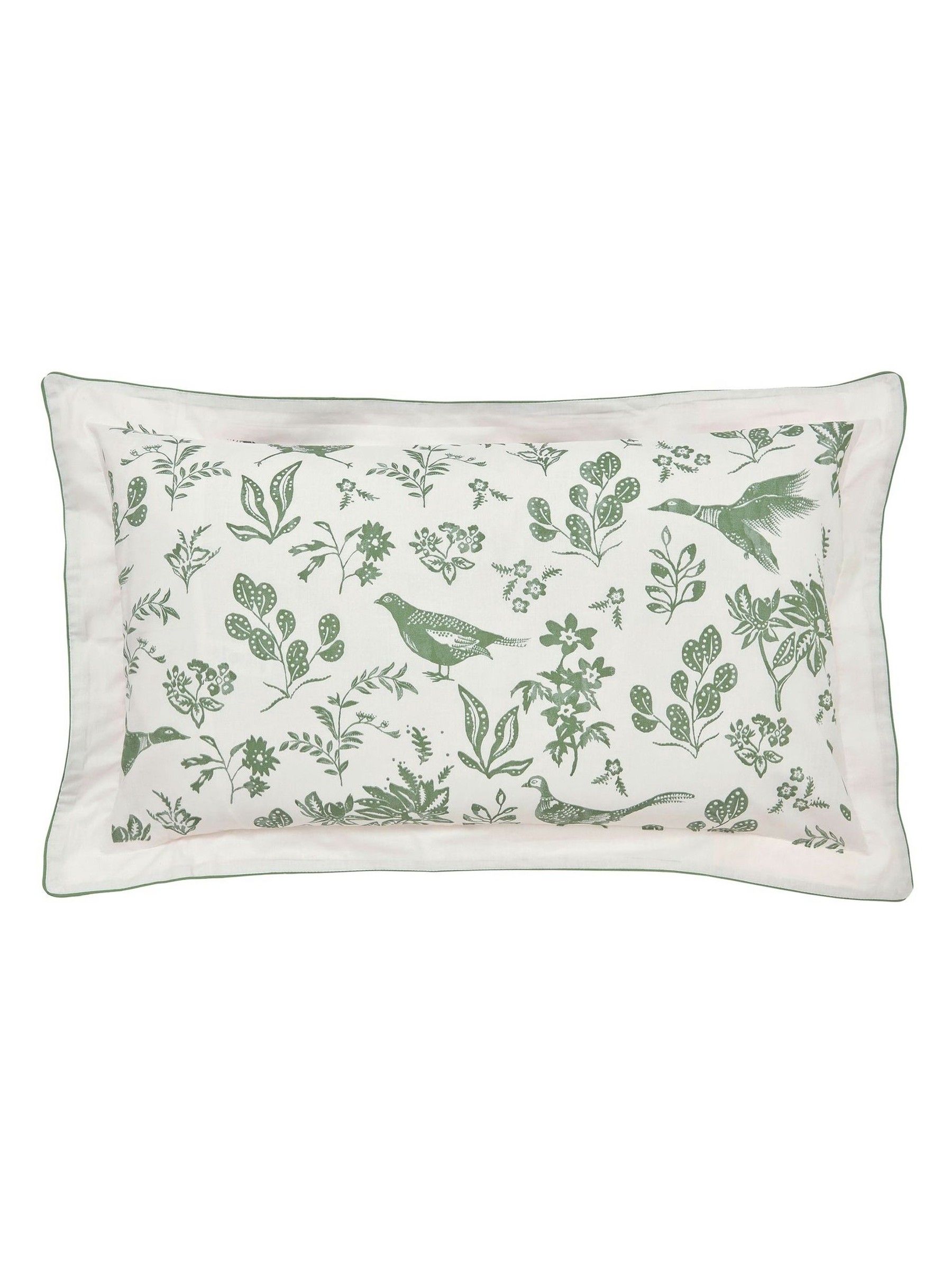 Green Festival Pheasants 100% Cotton Duvet Cover and Pillowcase Set - Image 3 of 5