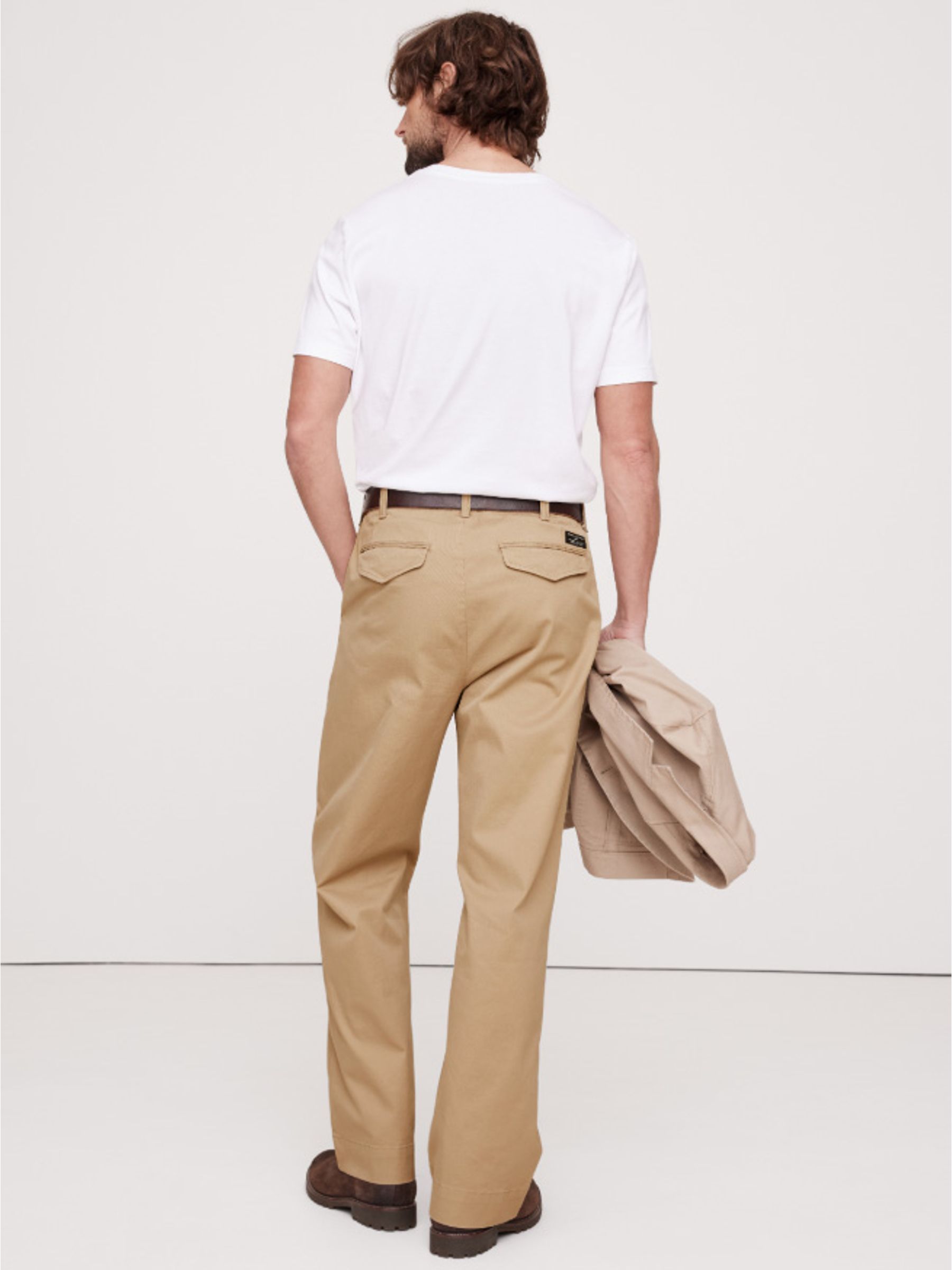 Banana Republic Beige Authentic Relaxed Trousers - Image 2 of 3