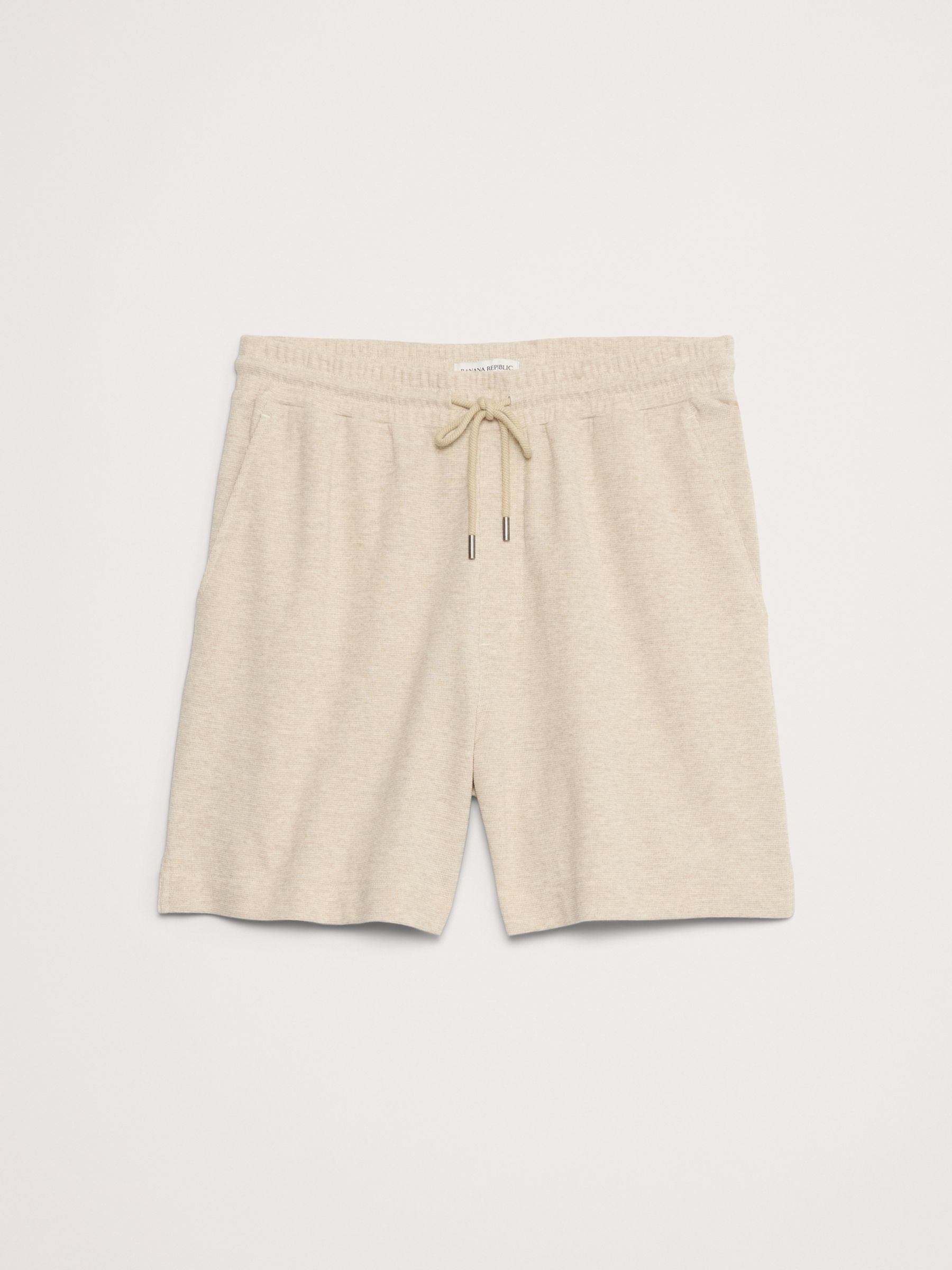 Banana Republic Beige Waffle Knit Pull On Shorts - Image 4 of 4