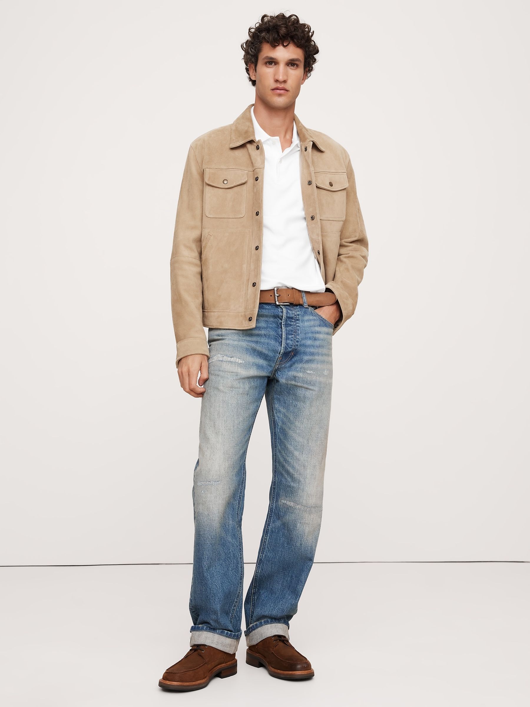 Banana Republic White Cotton Short Sleeve Polo Shirt - Image 3 of 4