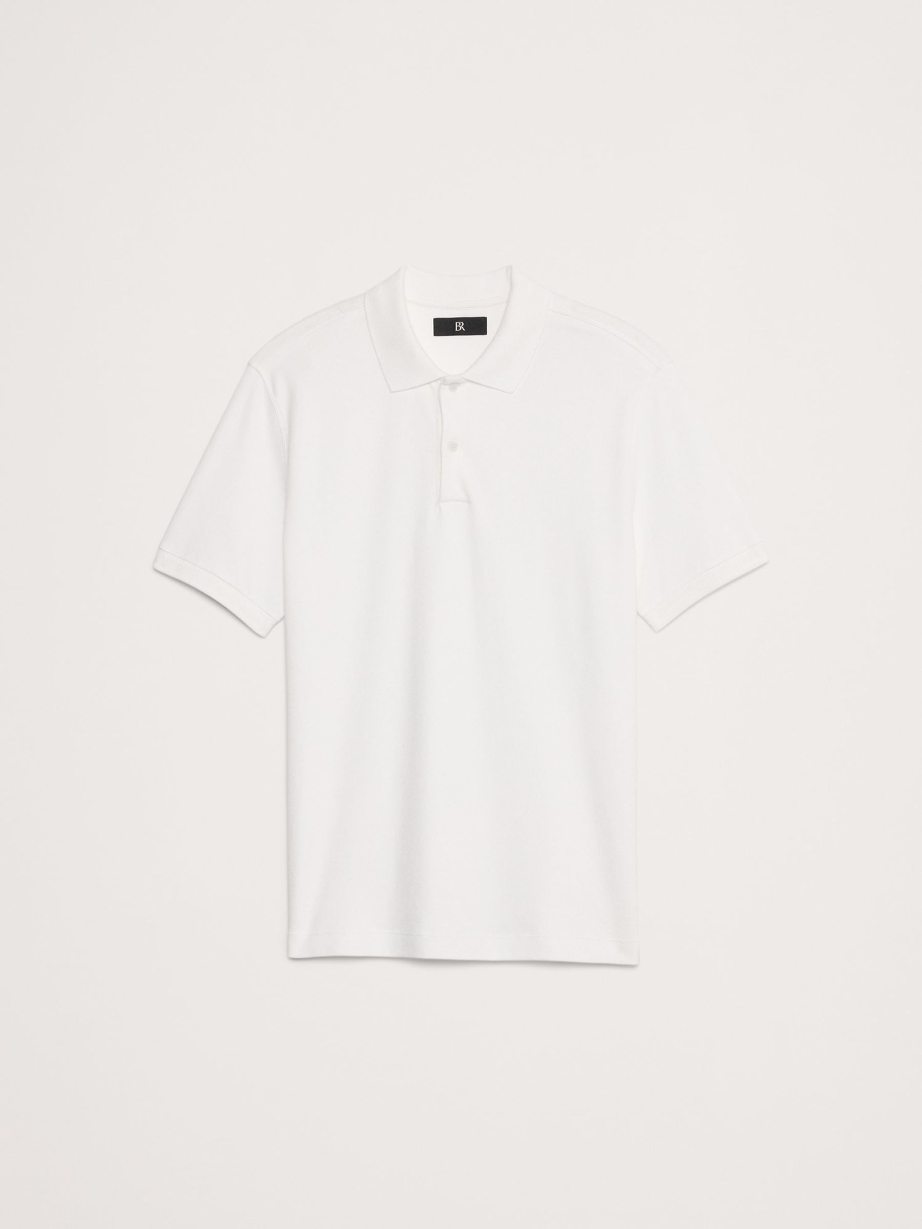 Banana Republic White Cotton Short Sleeve Polo Shirt - Image 4 of 4