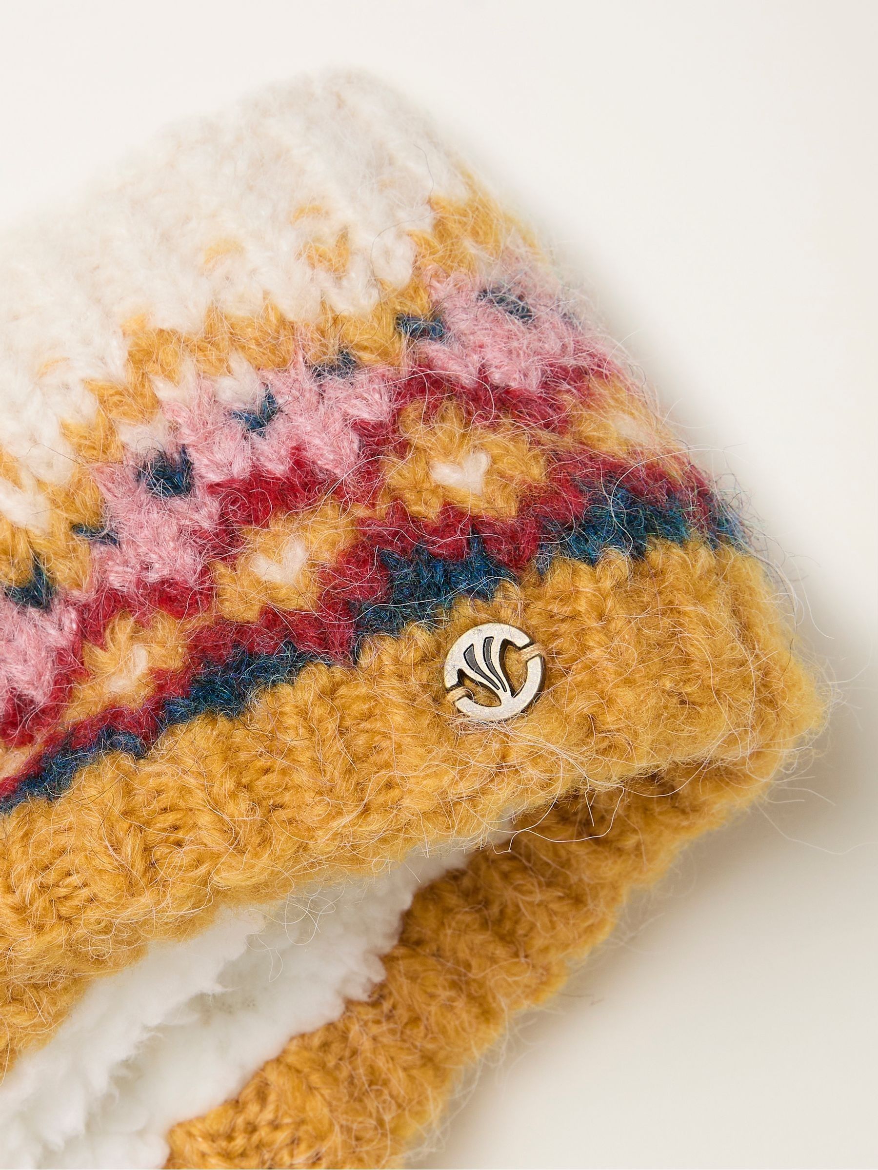 Luna Mustard Yellow Fairisle Headband - Image 2 of 2