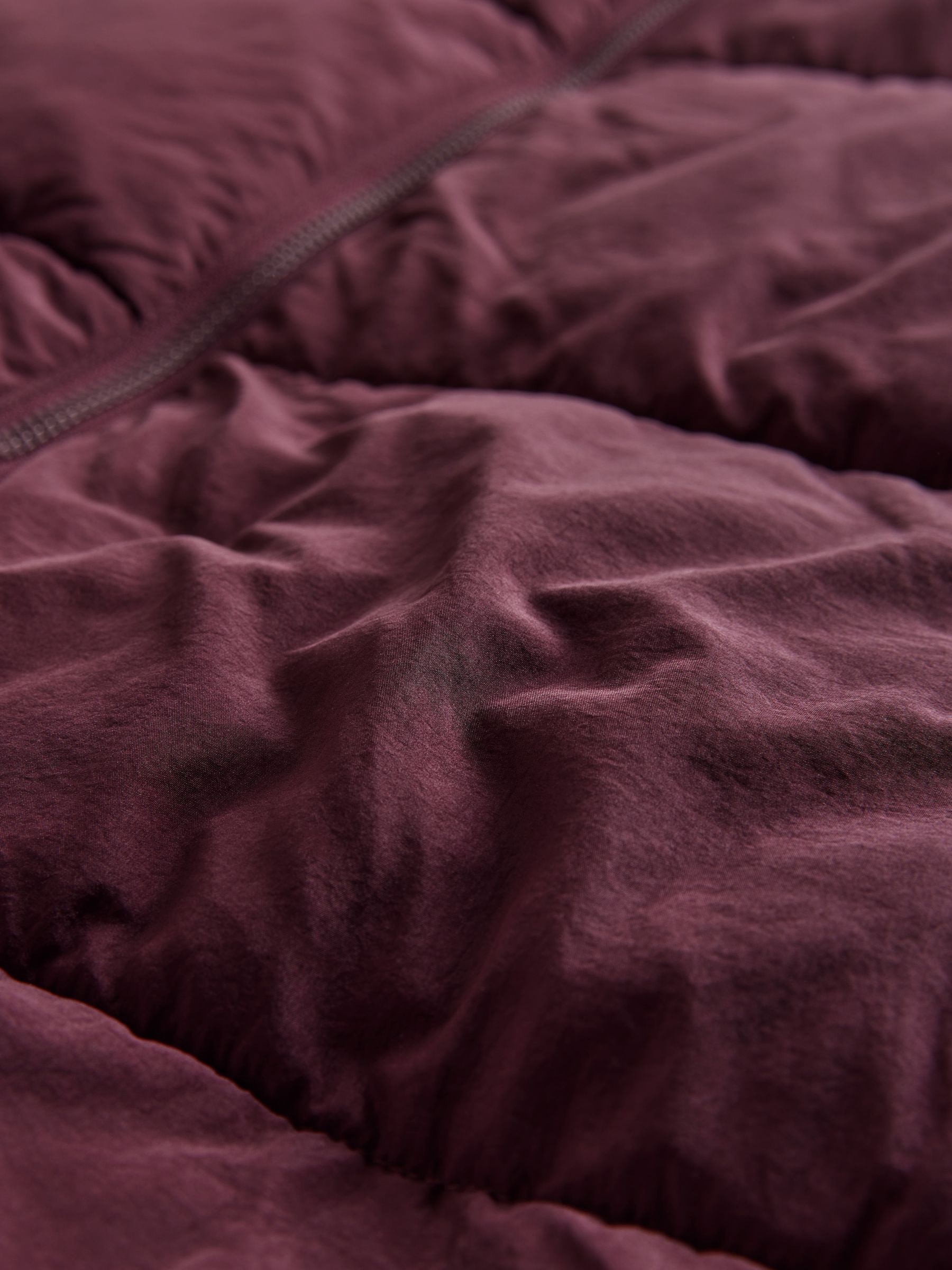 Burgundy Red - Hooded Longline Padded Maxi Coat - Image 9 of 10