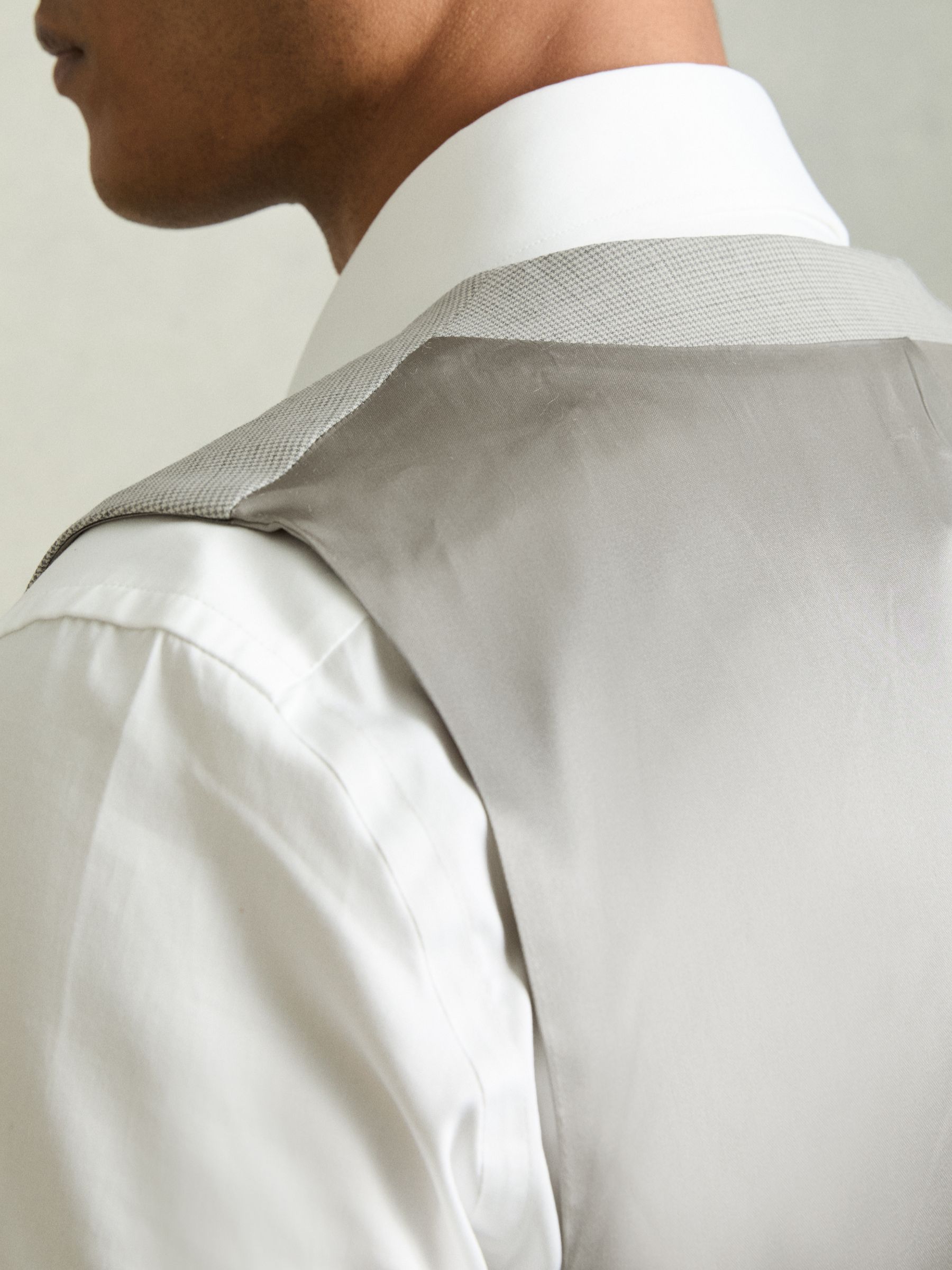 Puppytooth-Check Suit Waistcoat Wool-Blend in Grey - Image 5 of 9