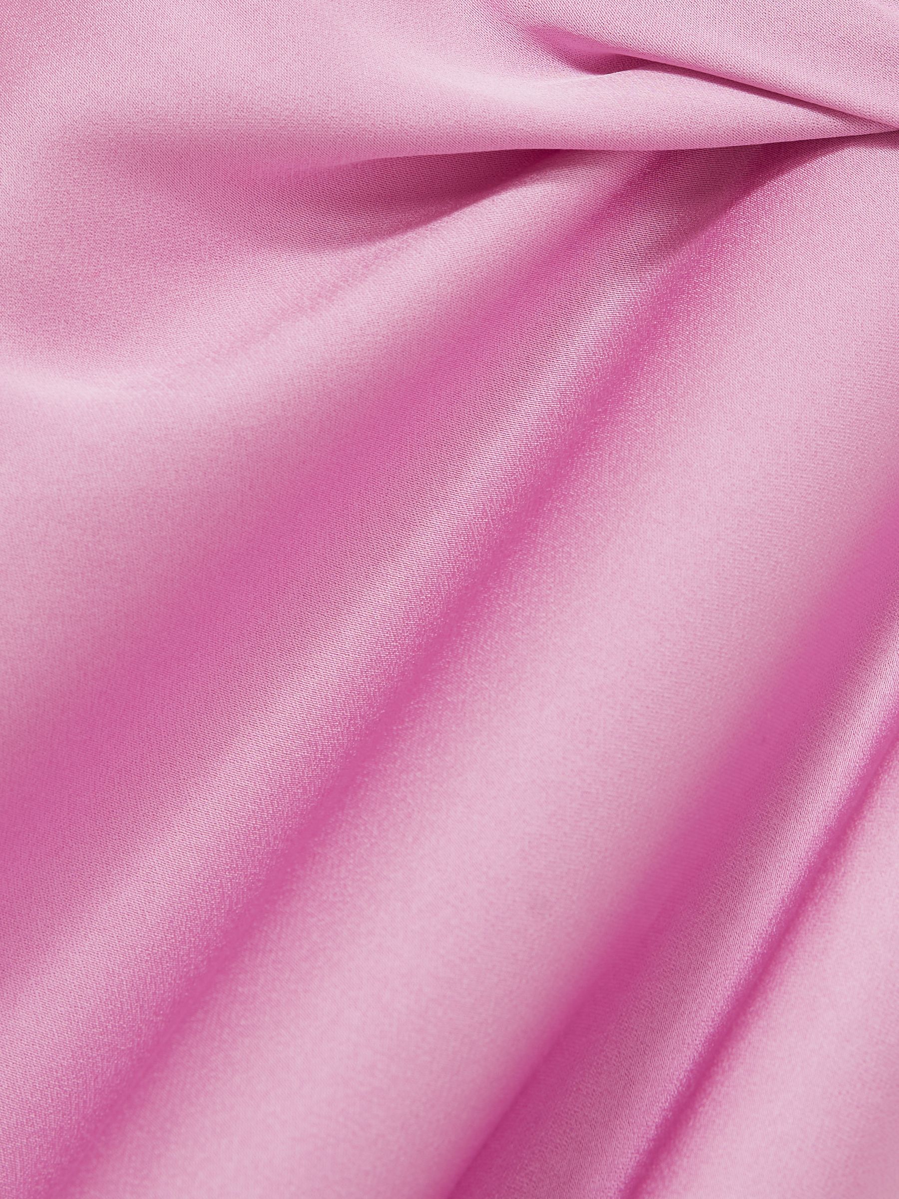 Satin Drape-Detail Slip Dress in Pink - Image 7 of 7