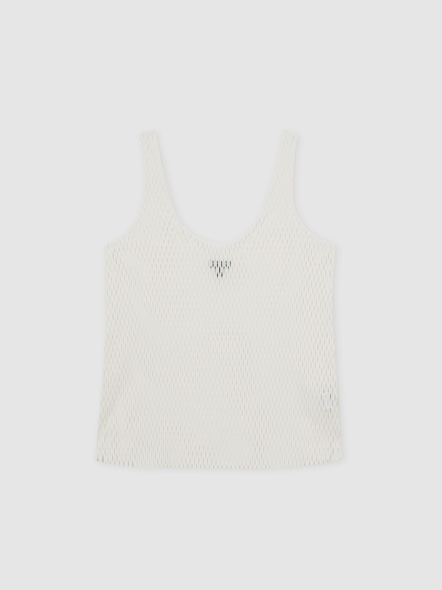 Atelier Laser Cut Vest Top in Cream - Image 2 of 6