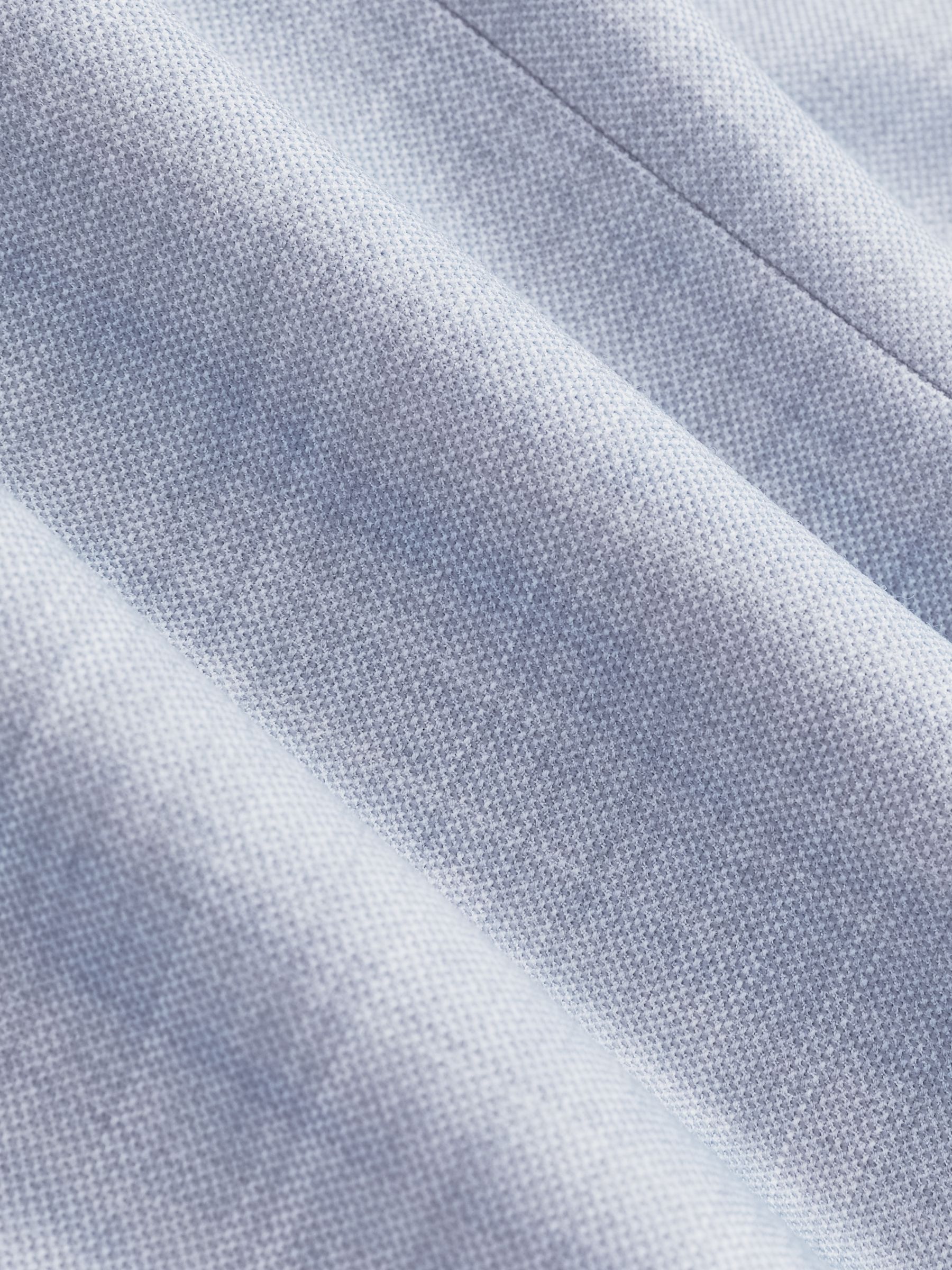 Single-Breasted Textured Blazer Slim-Fit With Wool in Soft Blue - Image 8 of 9