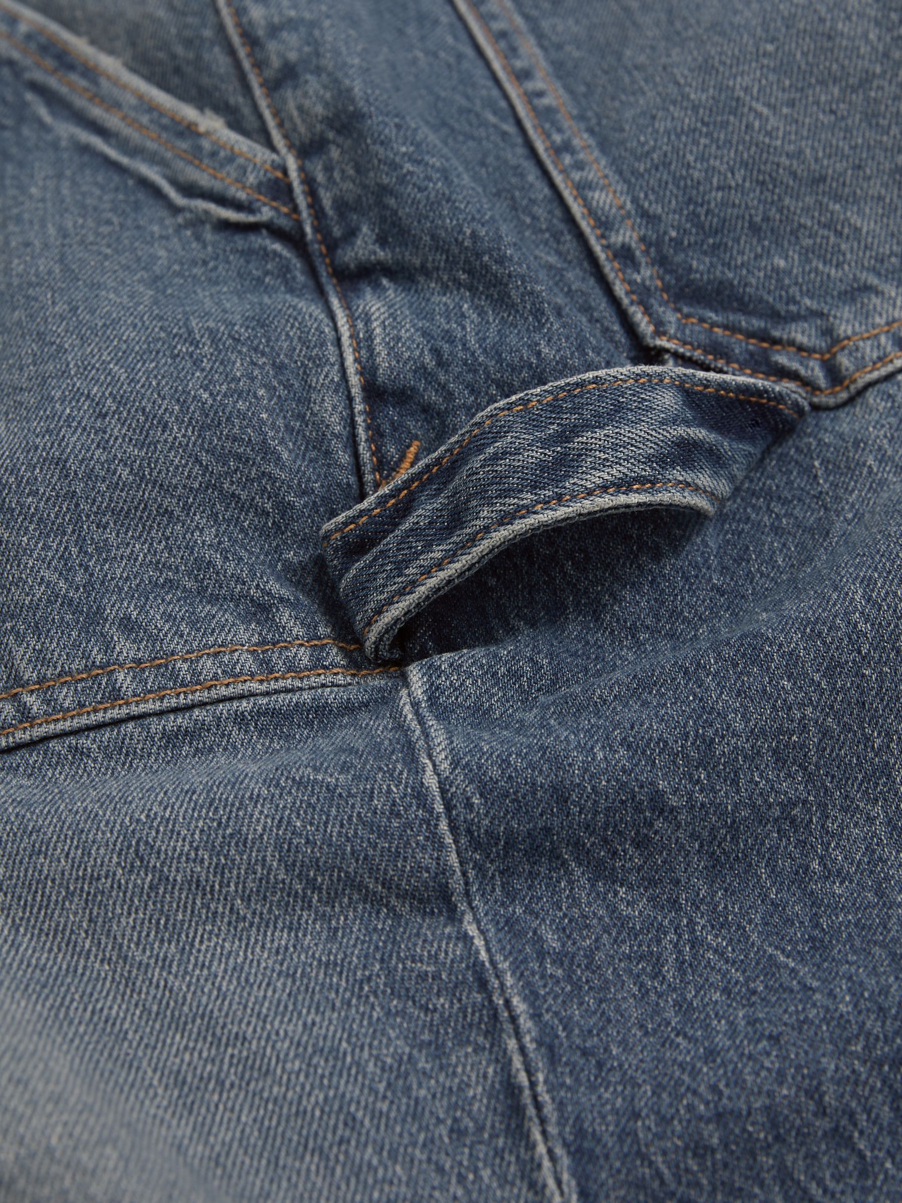 Good American Cuffed Straight-Leg Jeans in Indigo - Image 5 of 5