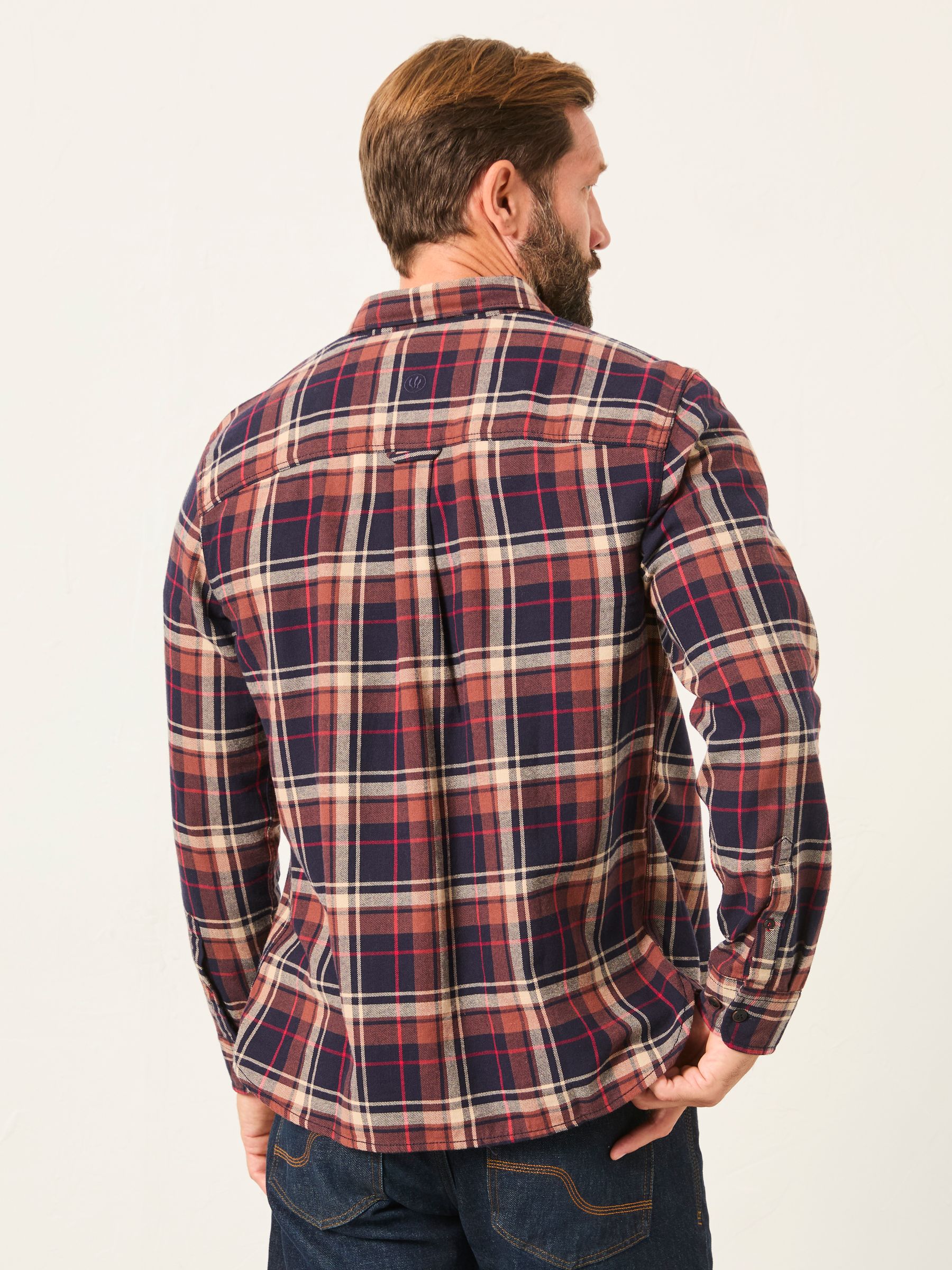 Alford Navy Long Sleeve Check Shirt - Image 2 of 6