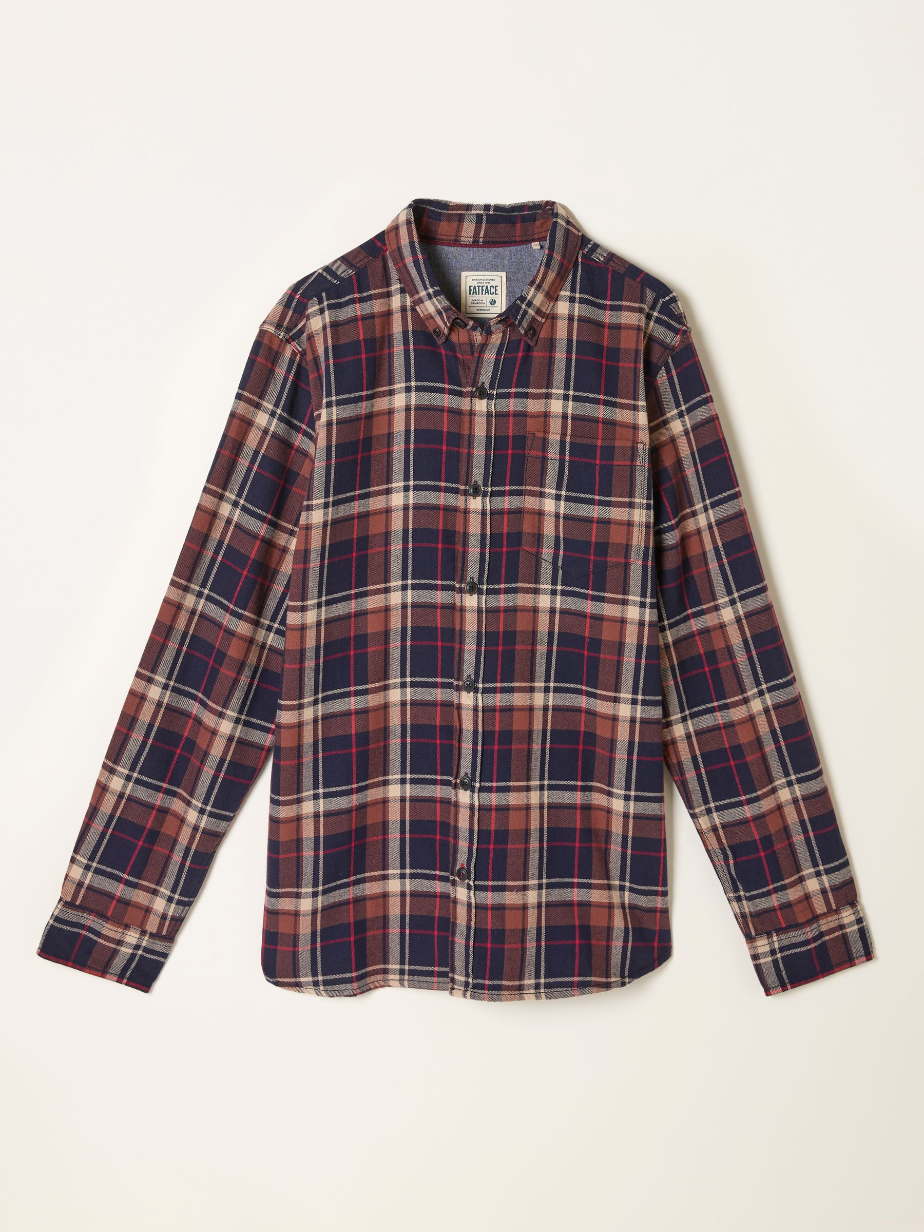 Alford Navy Long Sleeve Check Shirt - Image 6 of 6