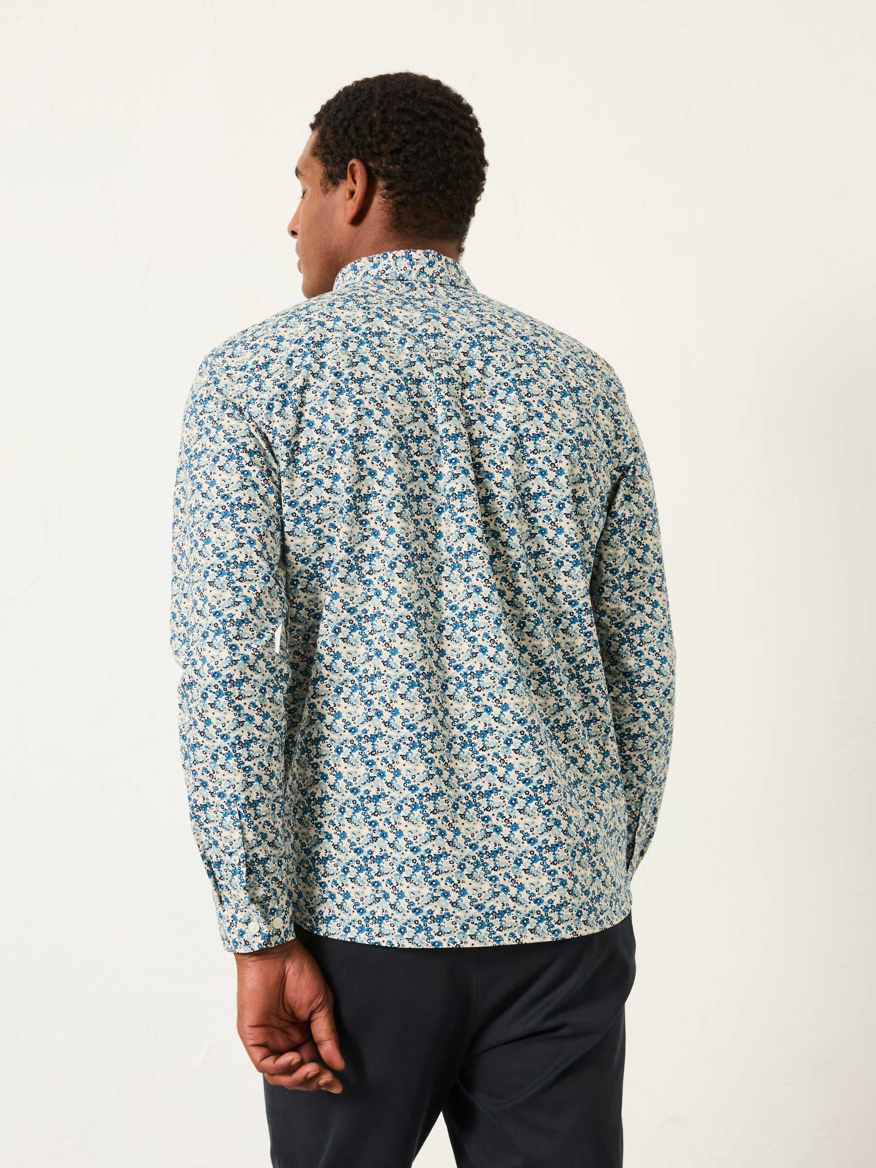 Blue Long Sleeve Floral Shirt - Image 3 of 7