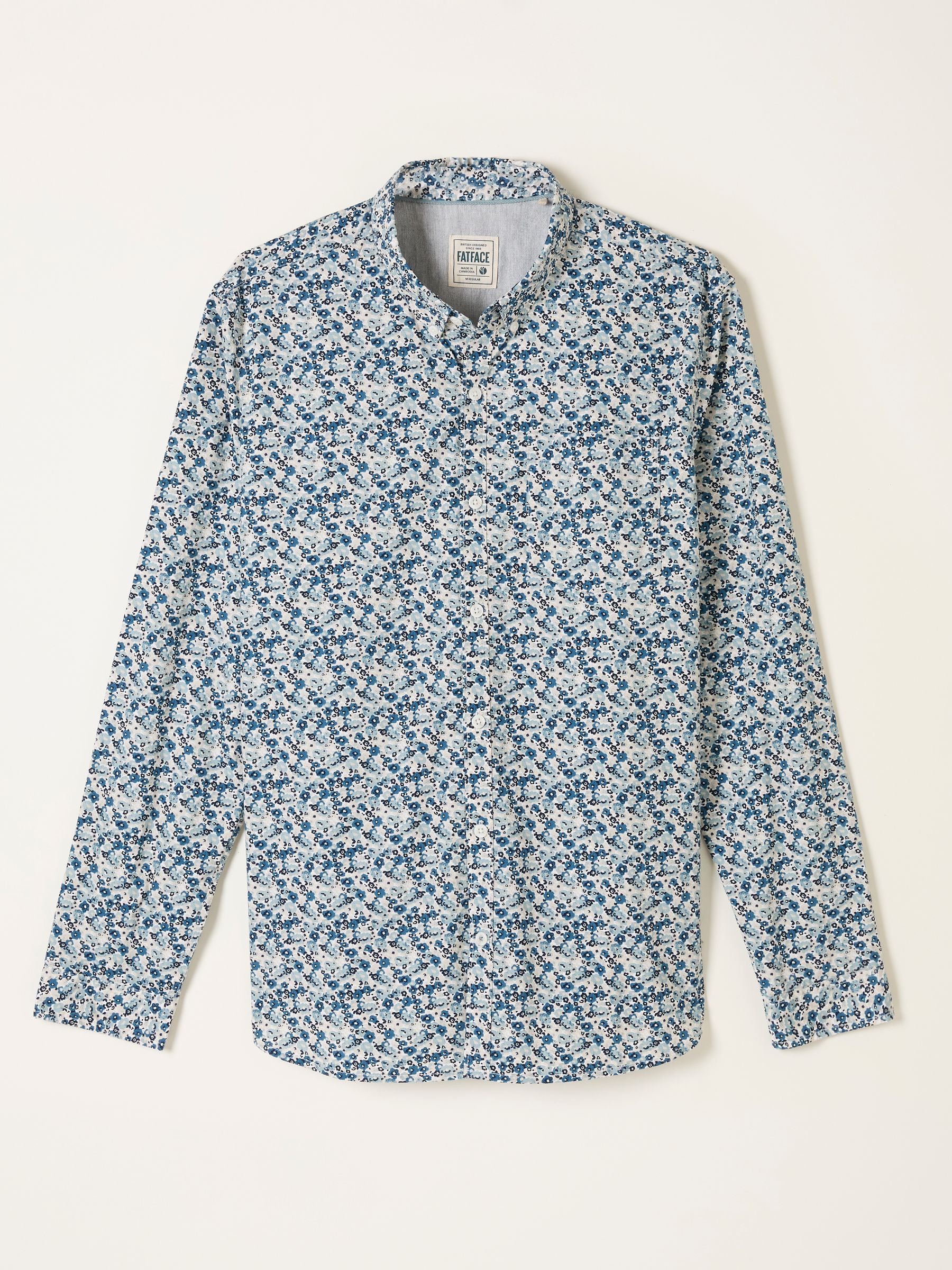 Blue Long Sleeve Floral Shirt - Image 6 of 6