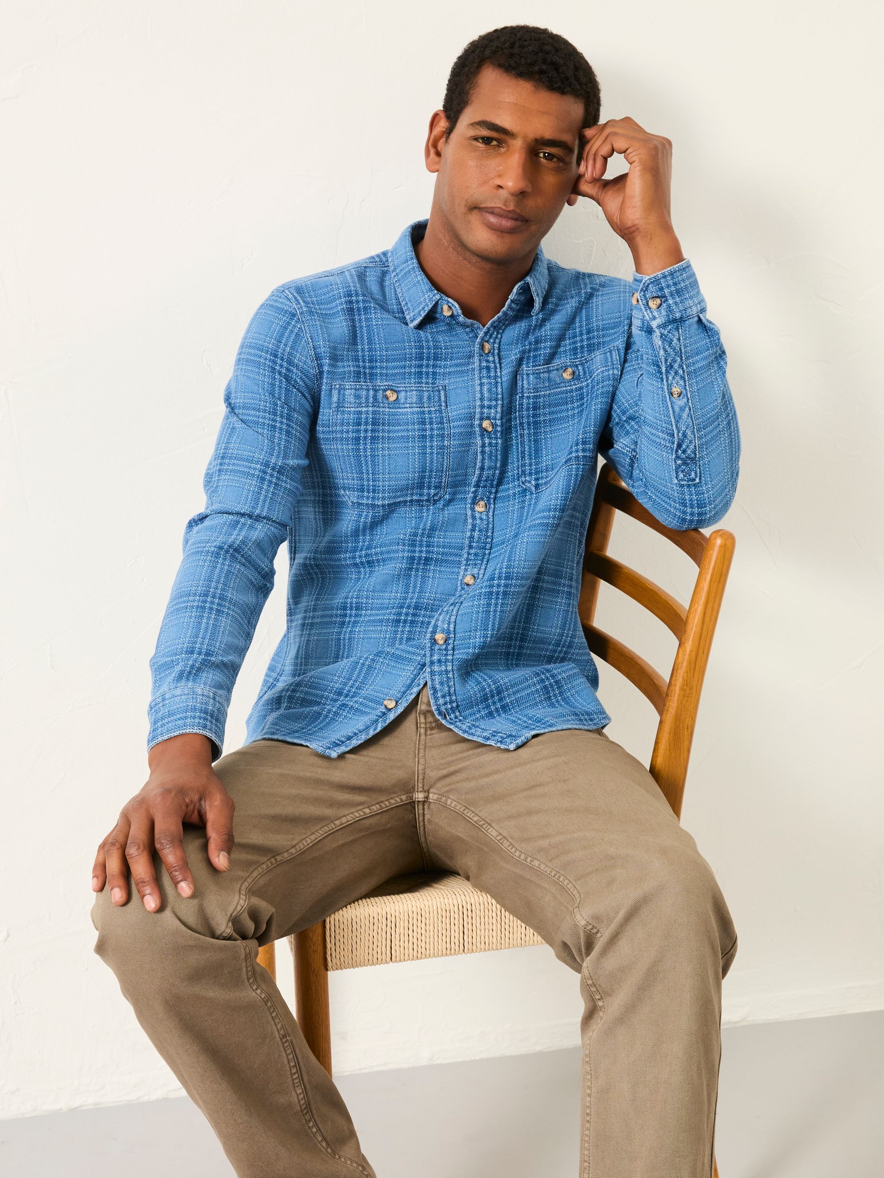 Watton Blue Long Sleeve Check Shirt - Image 4 of 6