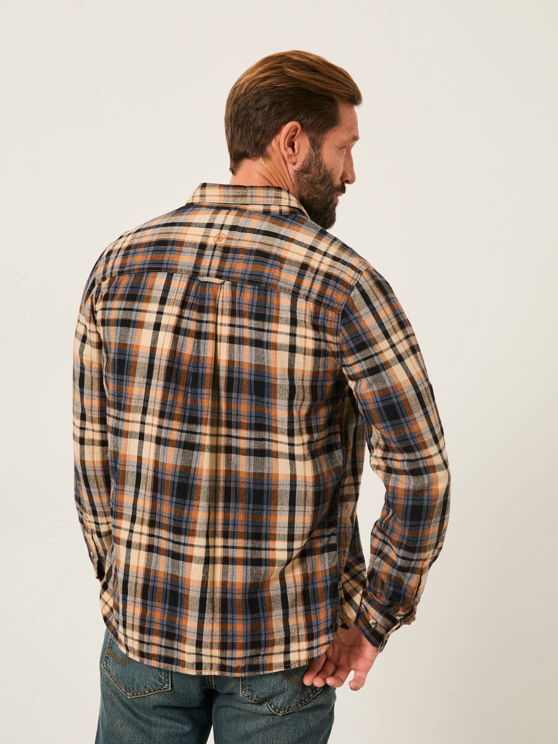 Hyth Rust Brown Long Sleeve Check Shirt - Image 2 of 6