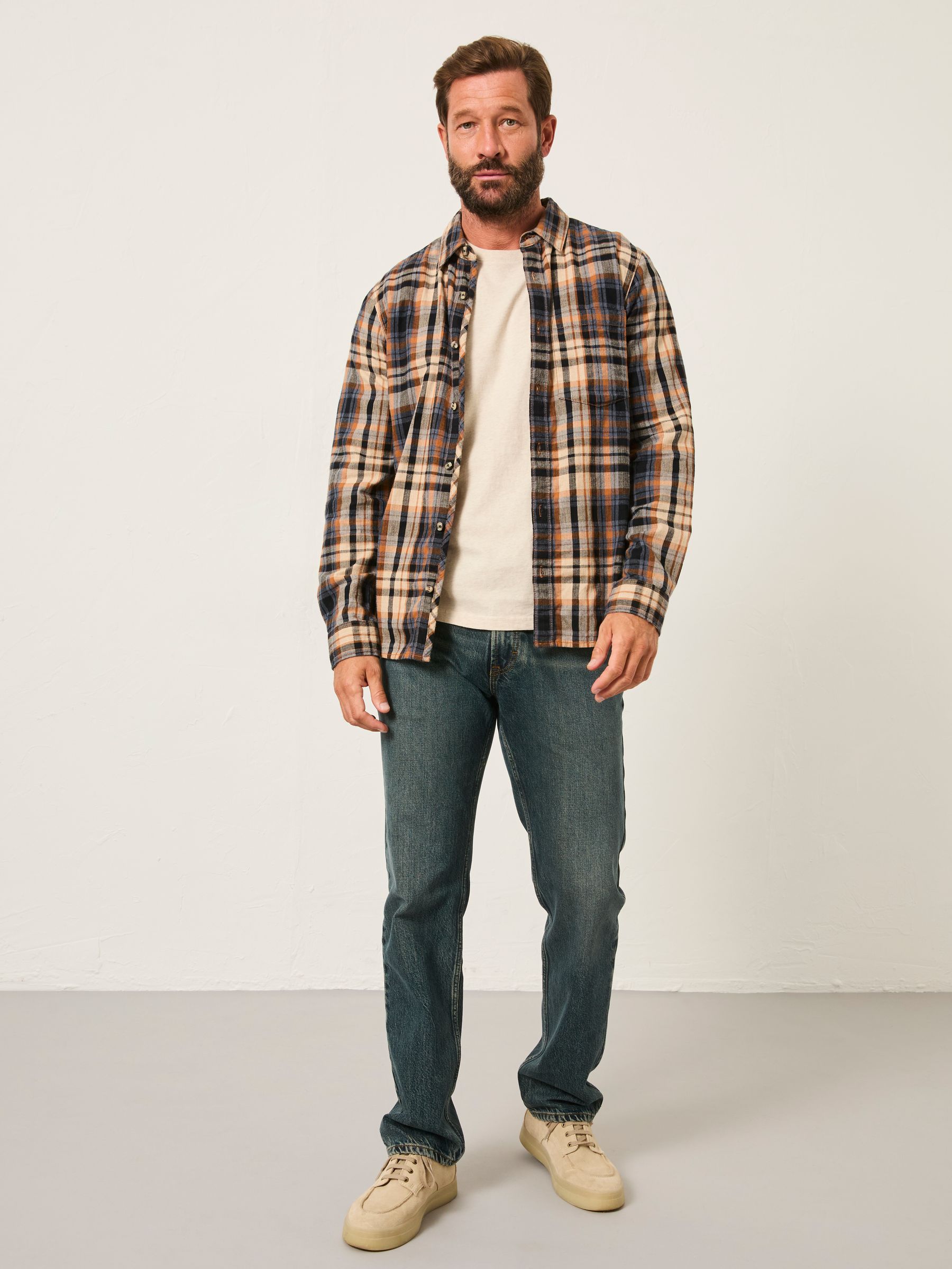 Hyth Rust Brown Long Sleeve Check Shirt - Image 3 of 6