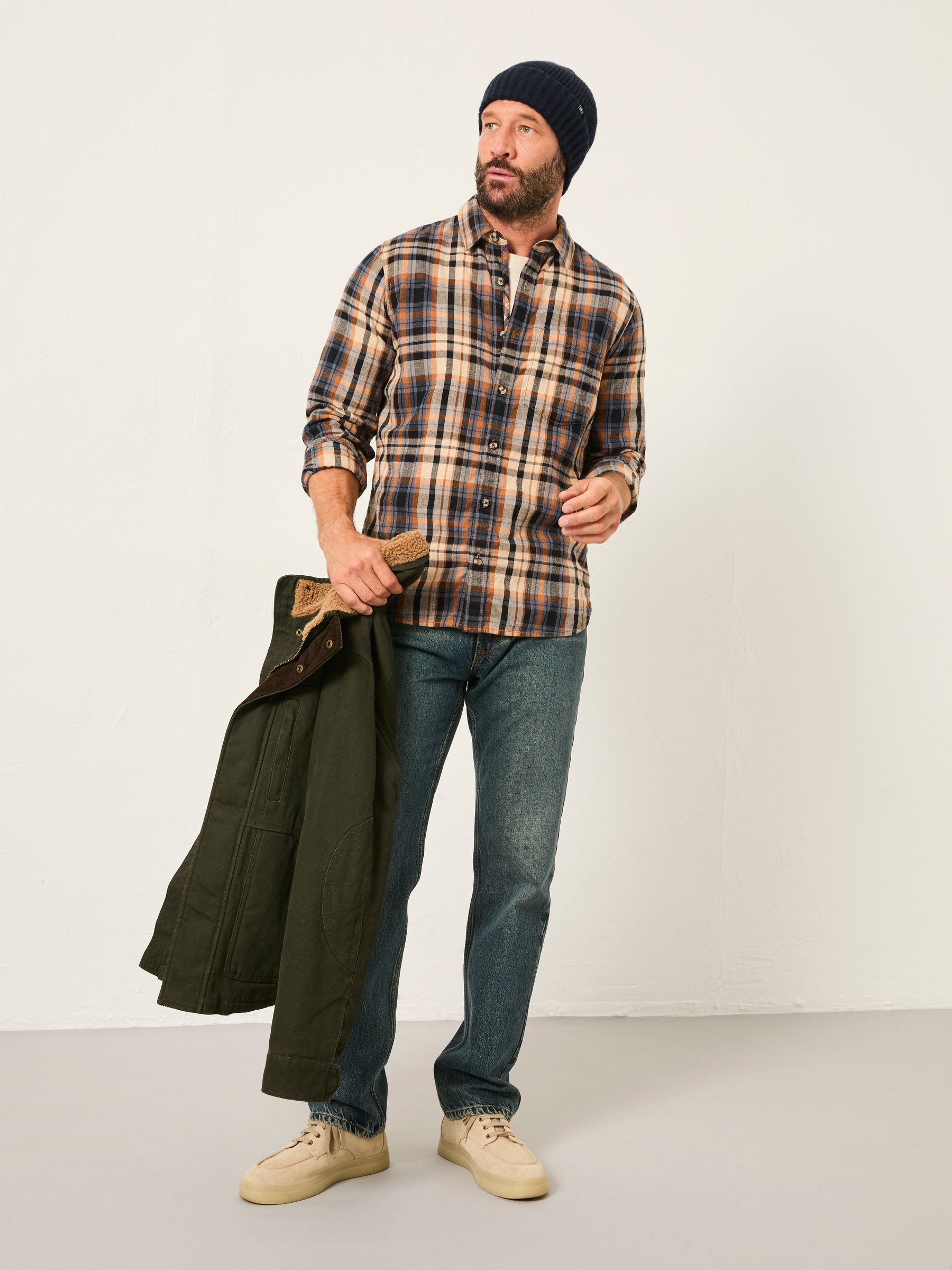 Hyth Rust Brown Long Sleeve Check Shirt - Image 5 of 6