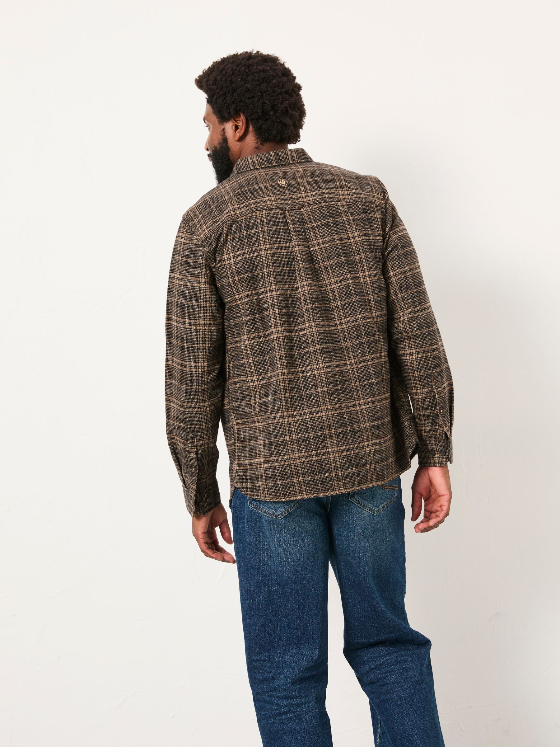 Felton Brown Long Sleeve Check Shirt - Image 2 of 6