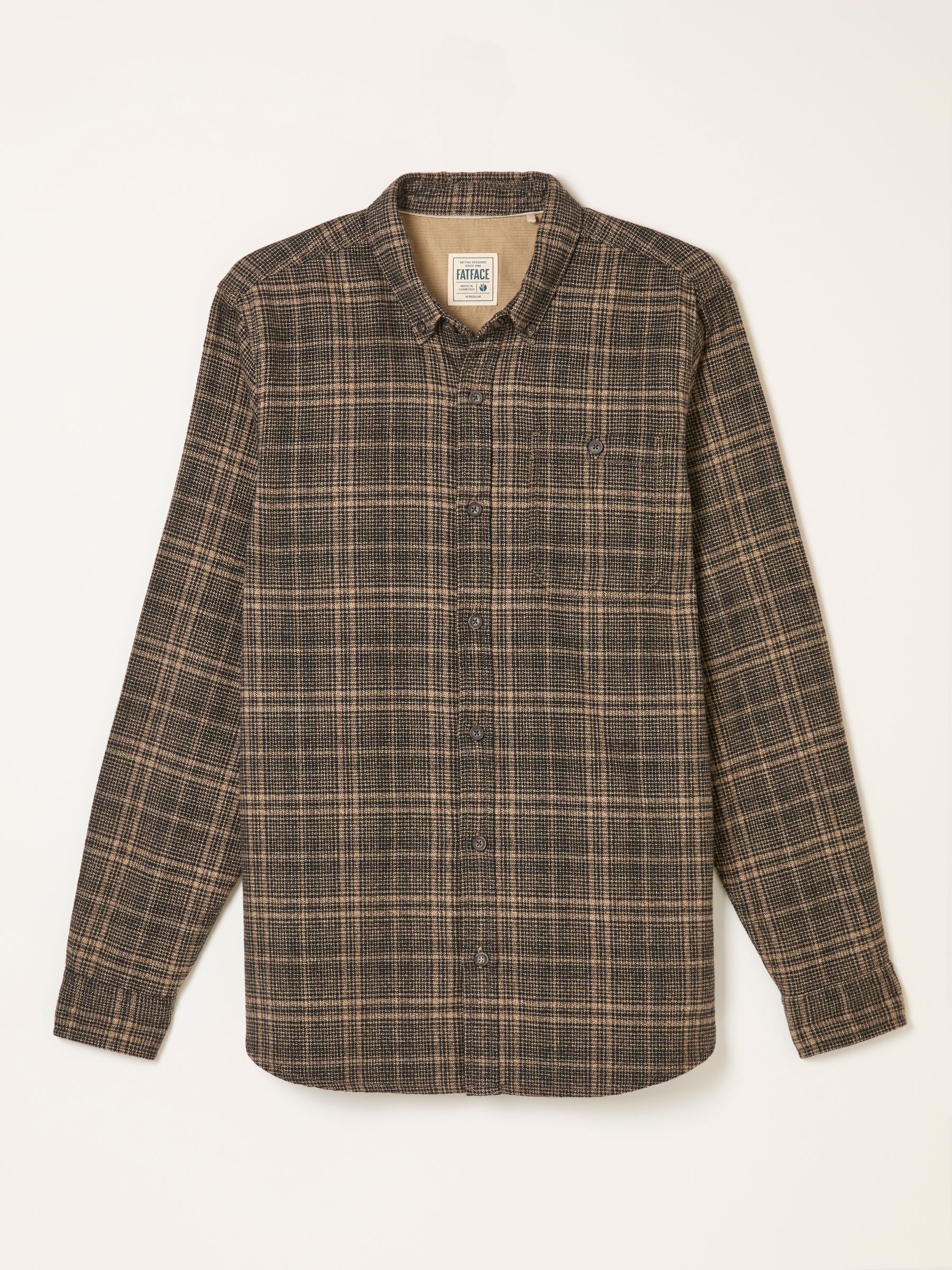 Felton Brown Long Sleeve Check Shirt - Image 6 of 6