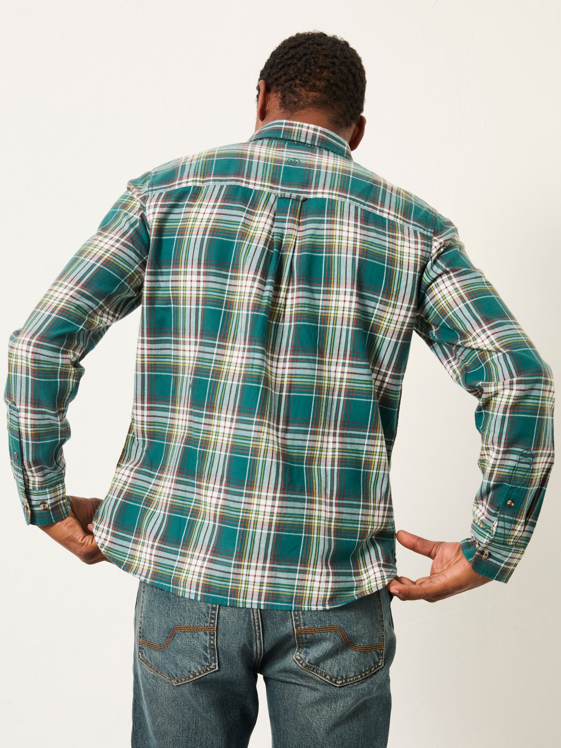 Harlow Emerald Green Long Sleeve Check Shirt | FatFace USA