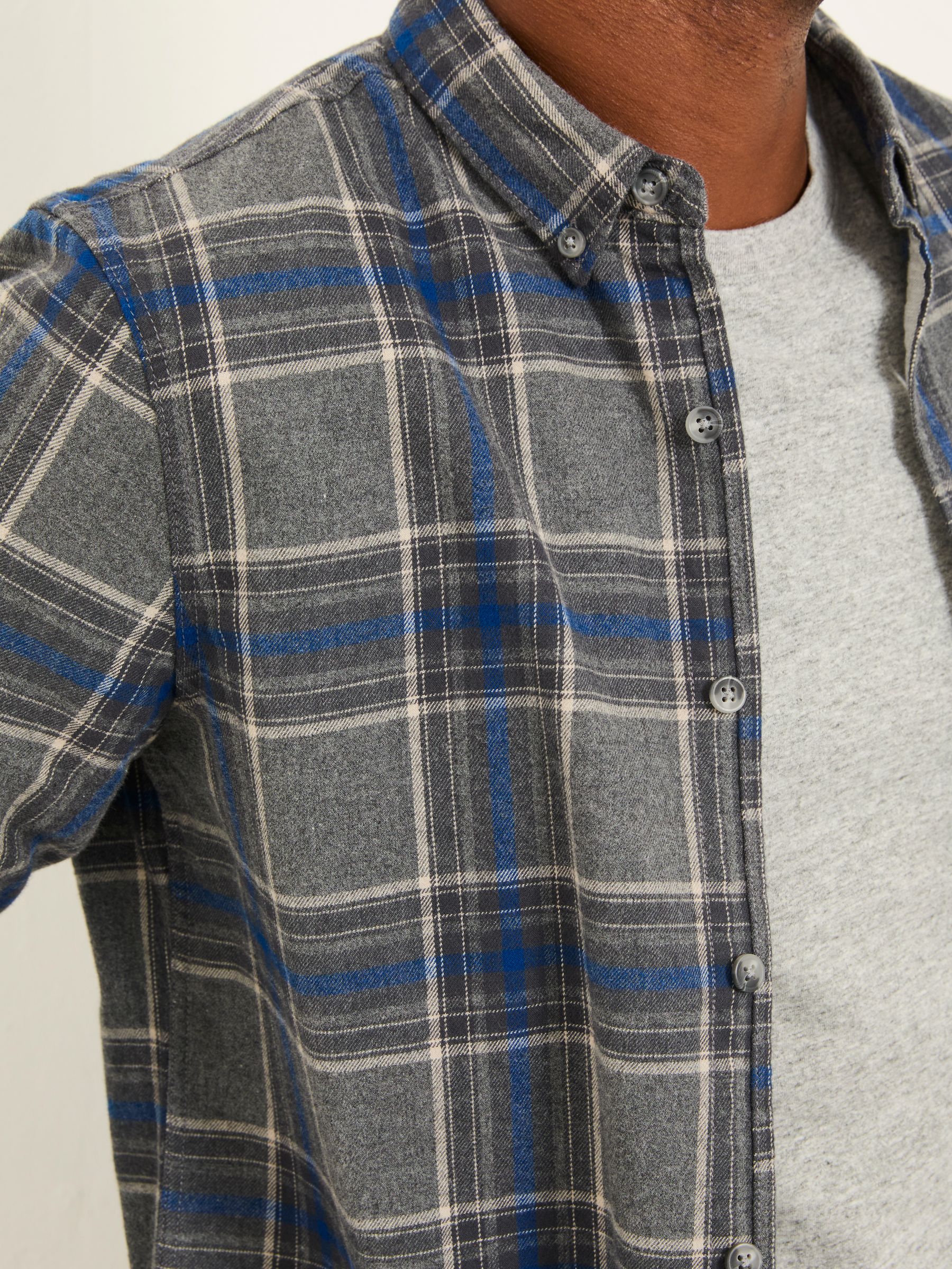Norton Grey Long Sleeve Check Shirt - Image 3 of 5