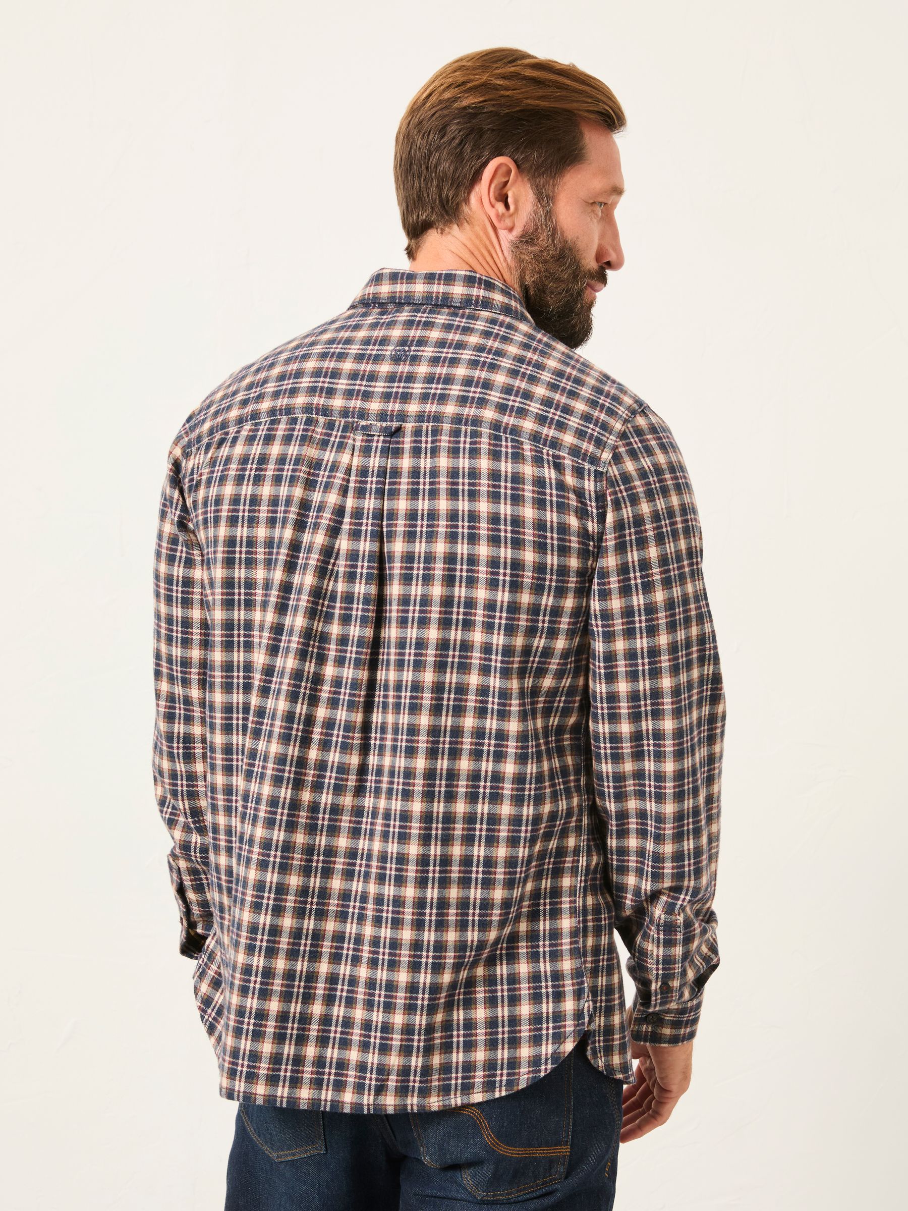 Amble Navy Long Sleeve Check Shirt - Image 2 of 5