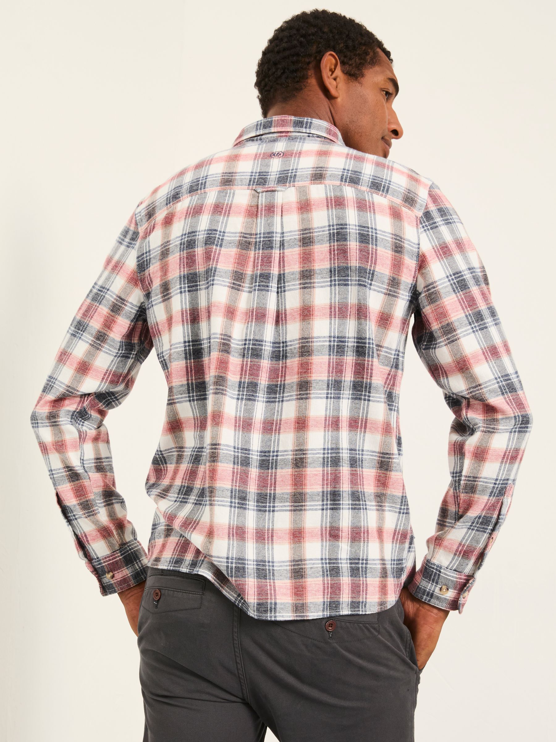 Esher Pink Long Sleeve Check Shirt - Image 2 of 5 Esher Pink Long Sleeve Check Shirt - Image 2 of 5