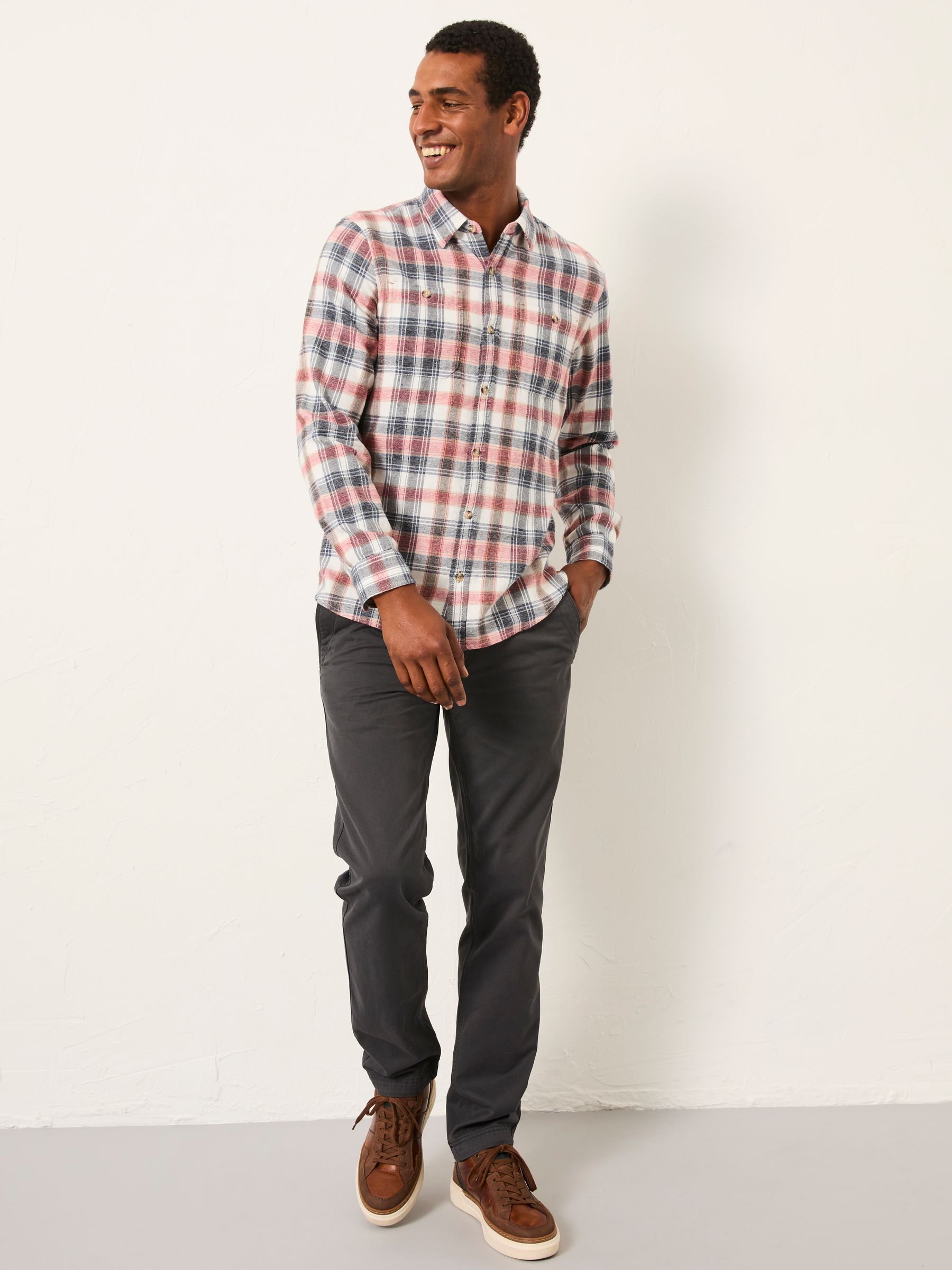 Esher Pink Long Sleeve Check Shirt - Image 3 of 5