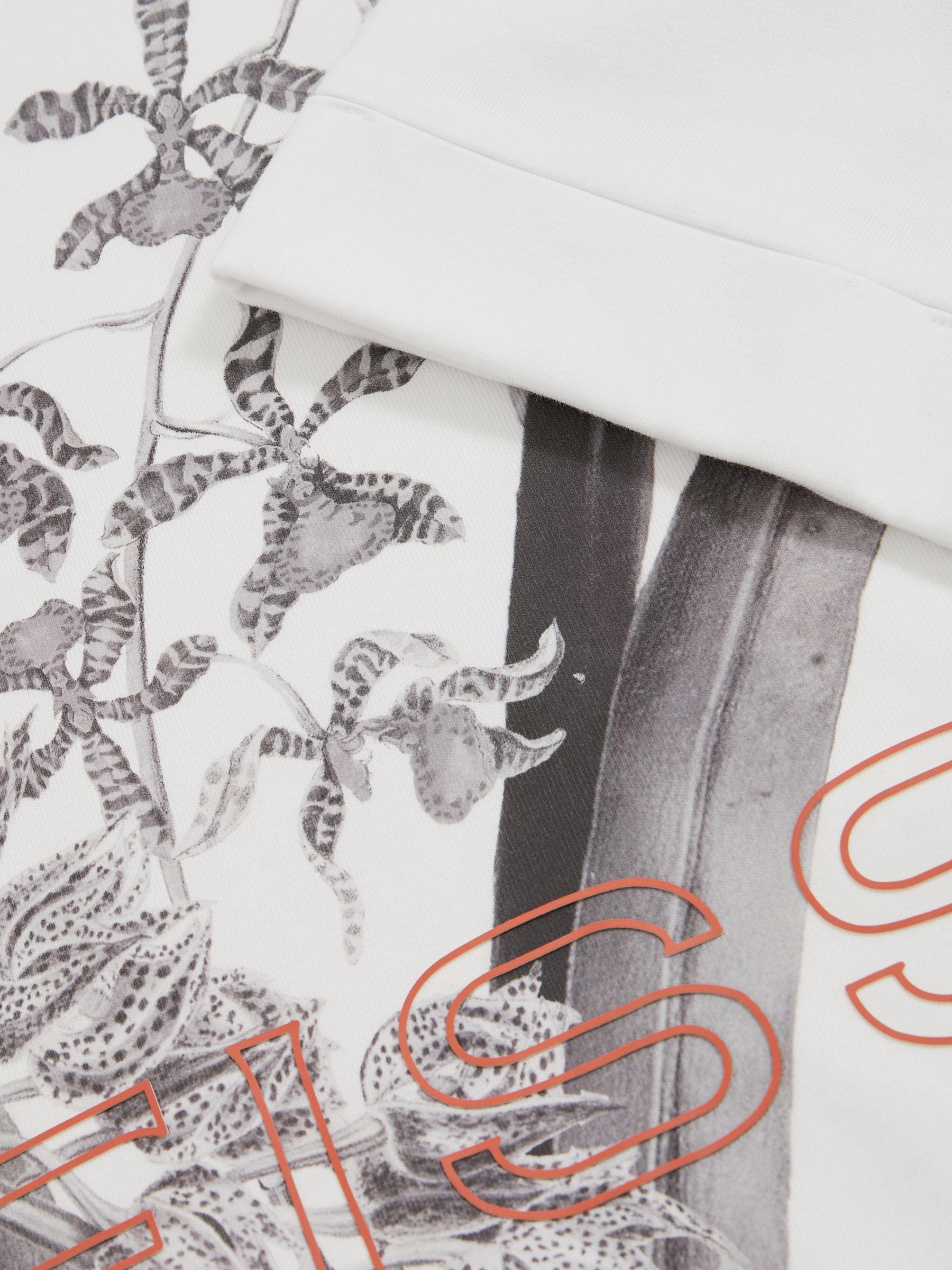 Reiss | NYBG Floral Oversize T-Shirt in Ivory - Image 5 of 5