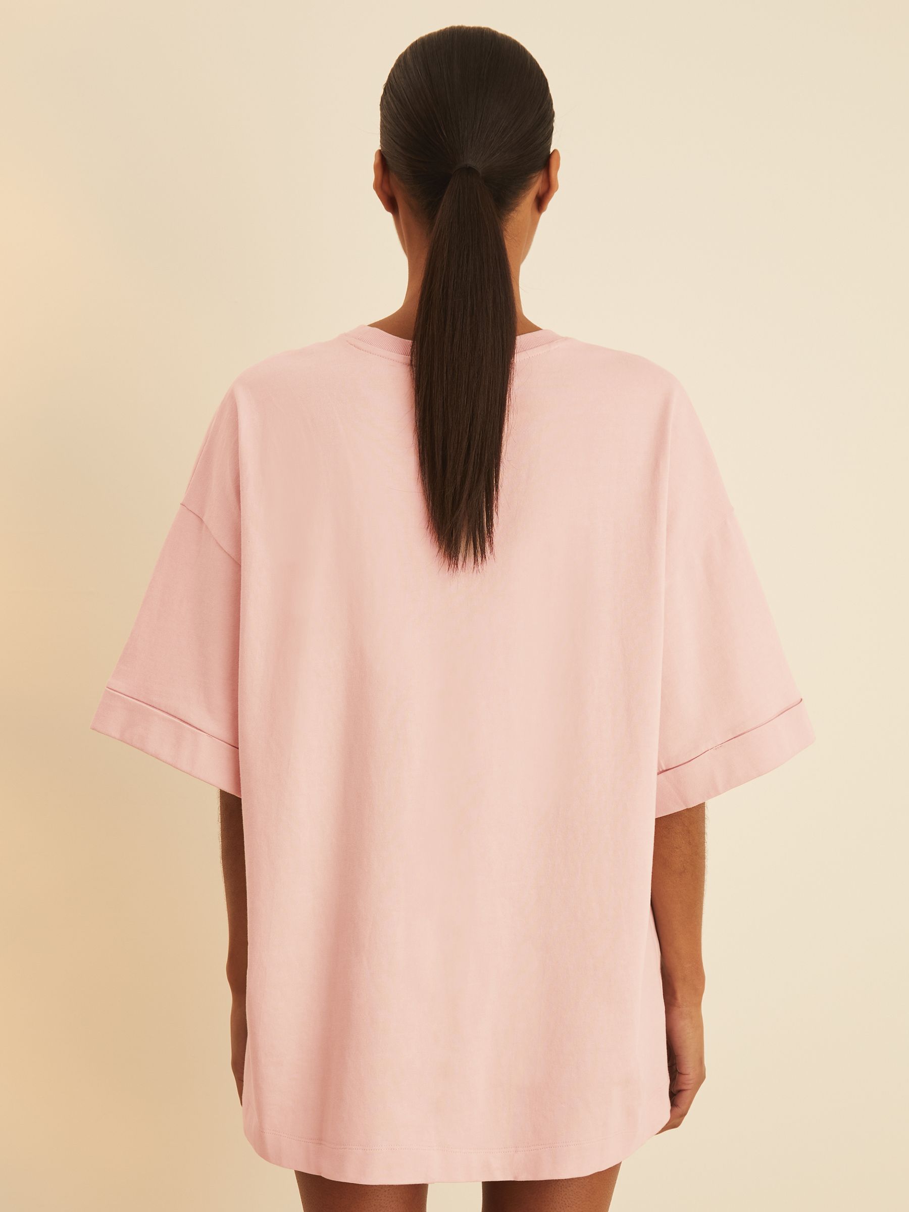 Reiss | NYBG Floral Oversize T-Shirt in Pink - Image 4 of 5