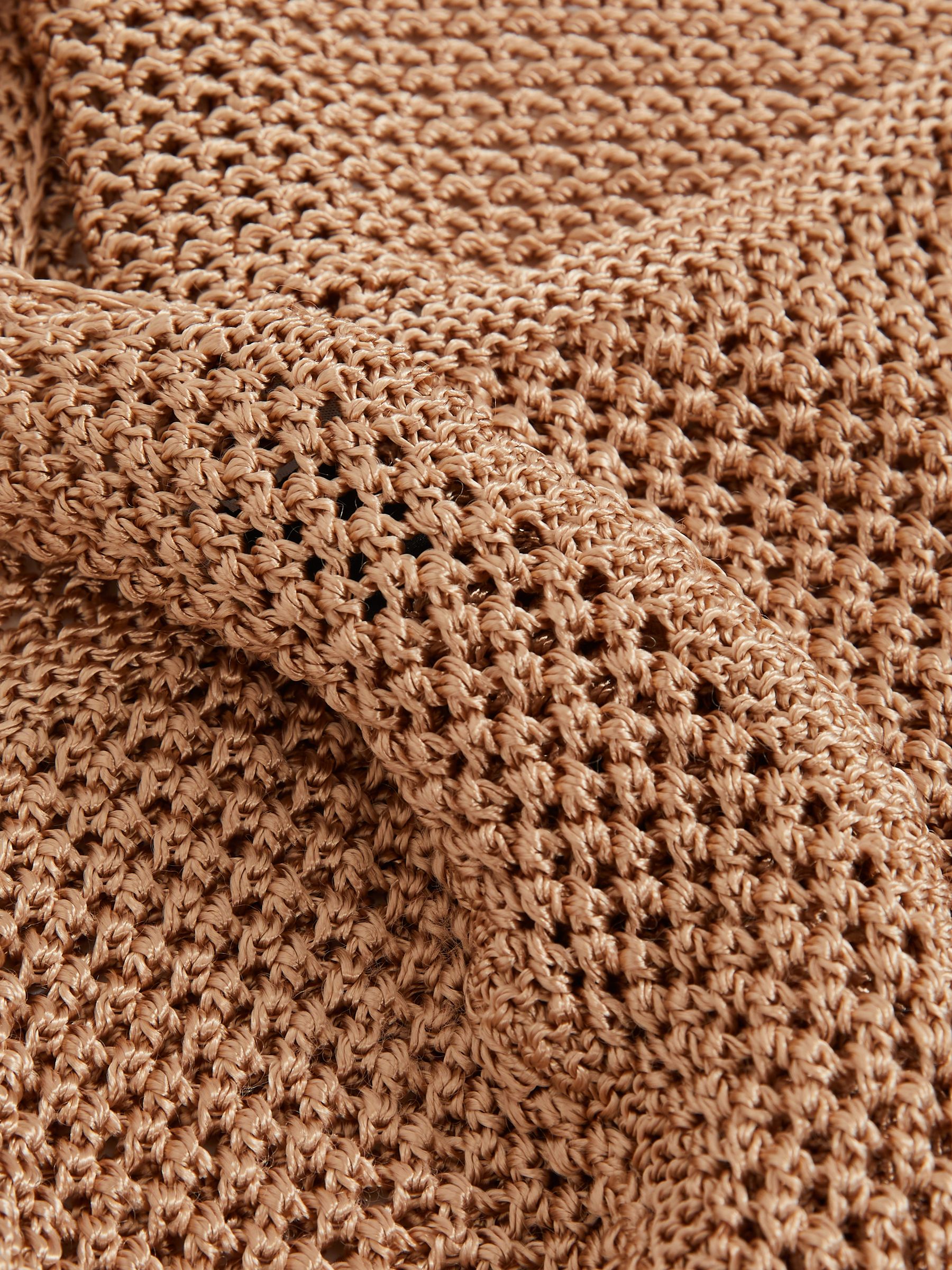 Atelier Open-Knit Halterneck Top in Gold - Image 7 of 7