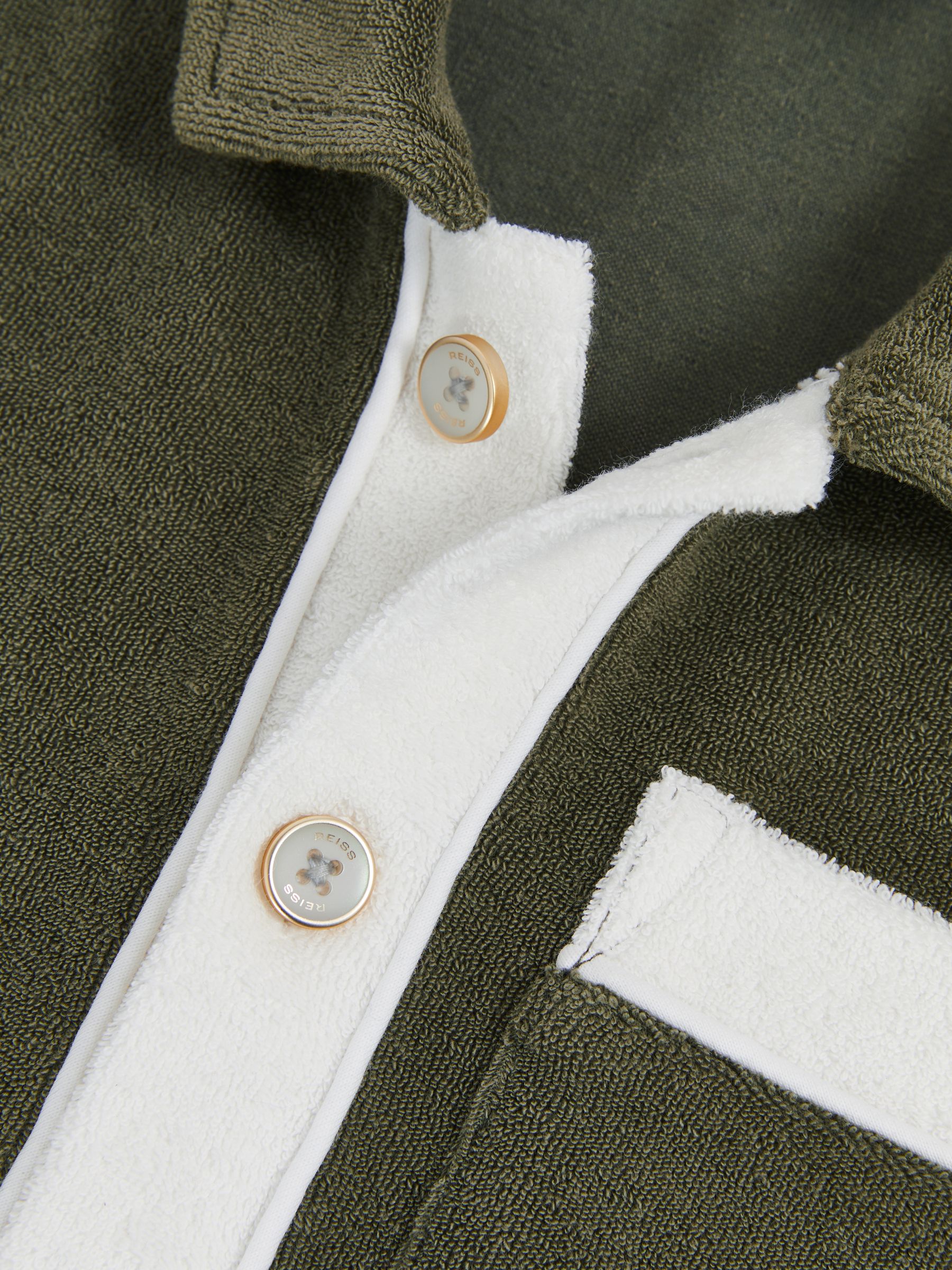 9-13 yrs Velour Colour-Block Shirt in Green Multi - Image 4 of 4