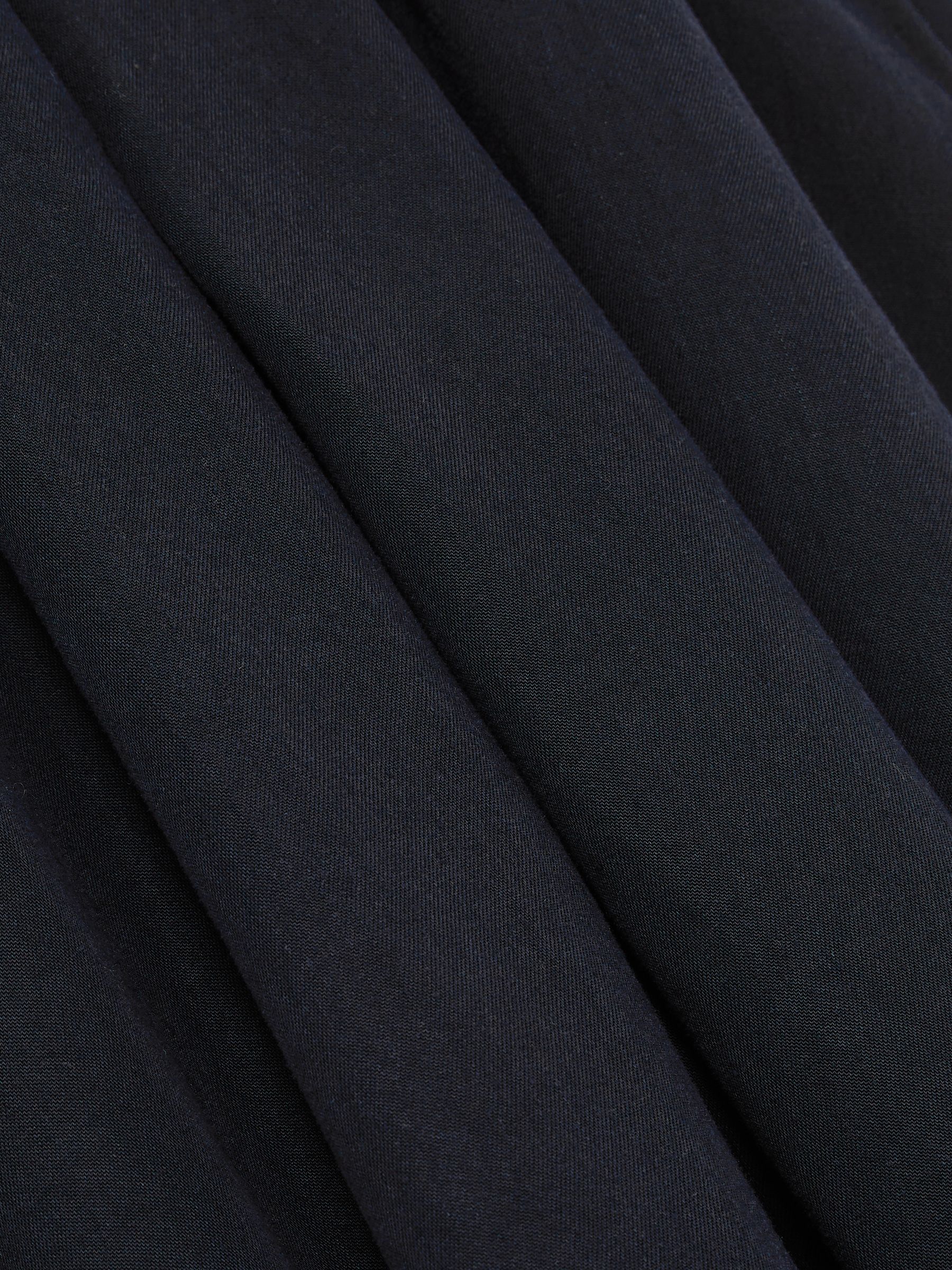 Tencel Strapless Dip-Hem Mini Dress in Indigo - Image 5 of 5